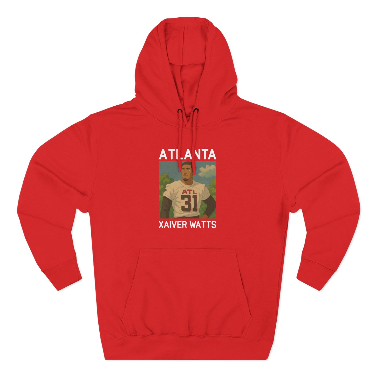 Anime Football 'Atlanta Xaiver Watts' Three-Panel Fleece Hoodie