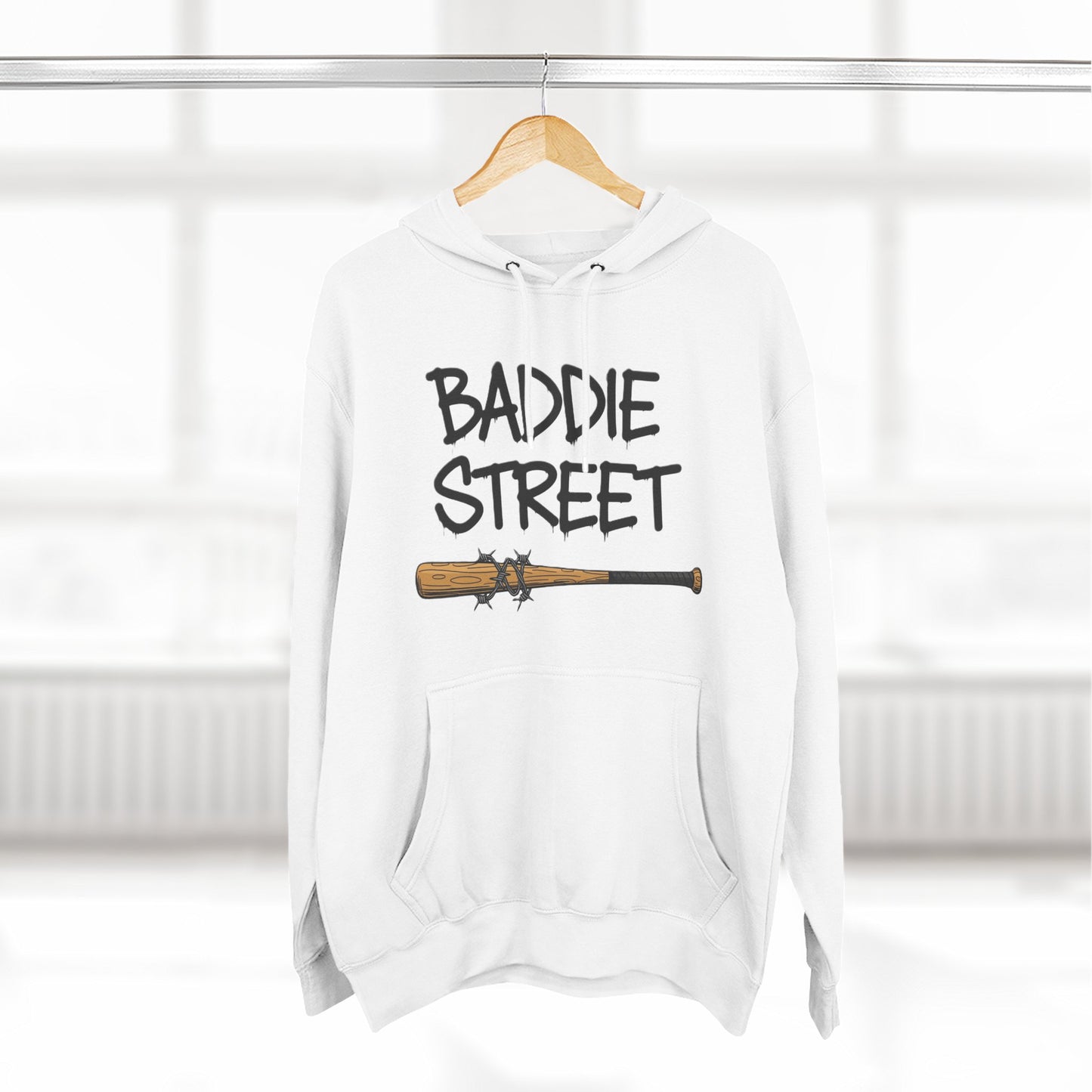 "Baddie Street" Baddie Bat V2 Logo Fleece Hoodie