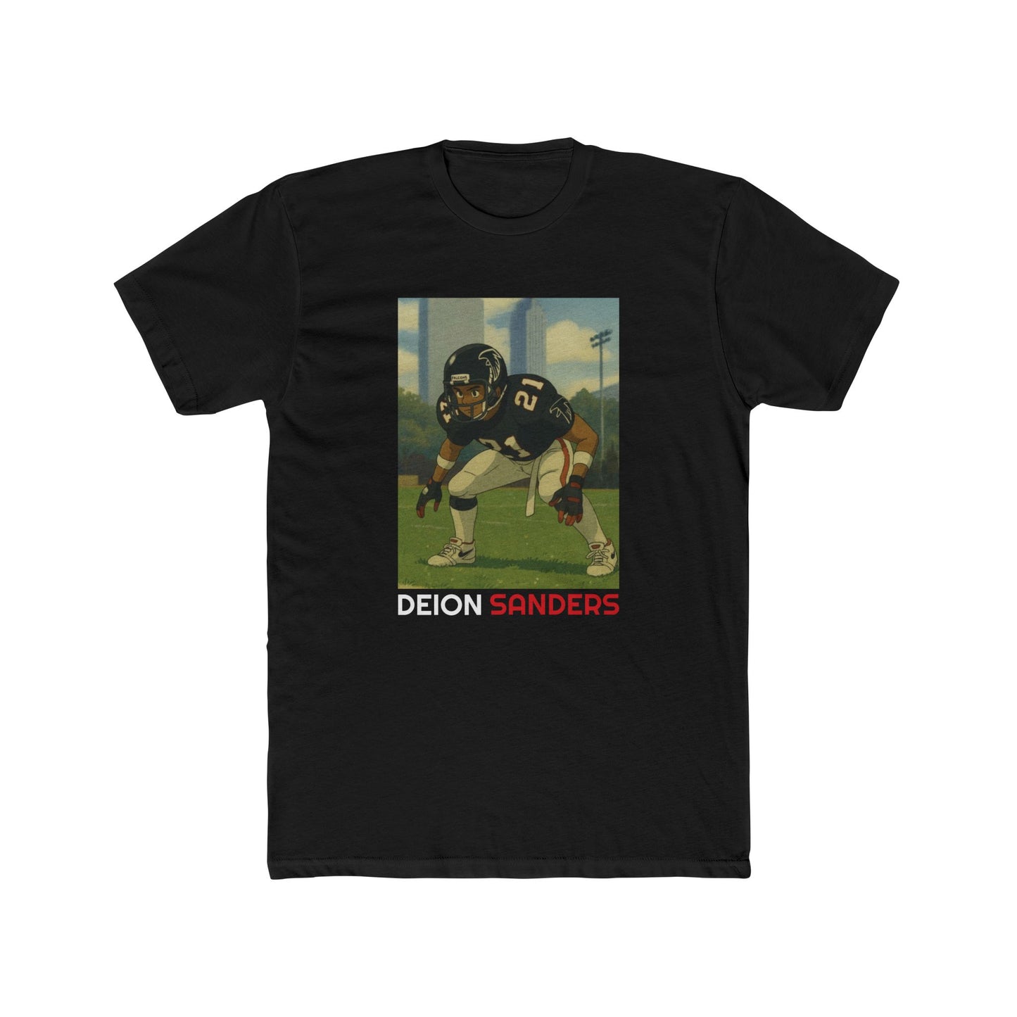 Anime Football 'Deion Sanders' Cotton Crew Tee