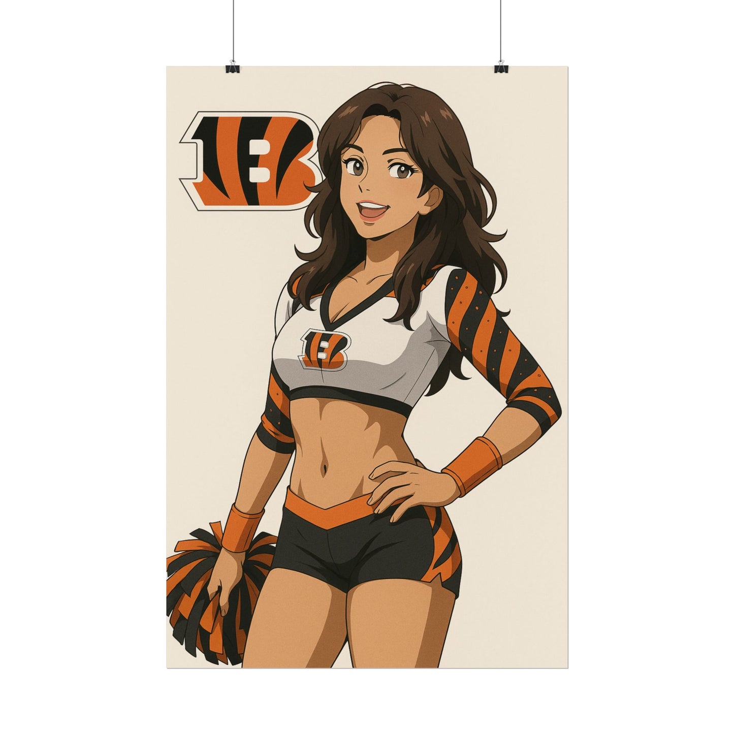 Loco Fits Anime Girls 'Bengals Cheerleader 1' Poster