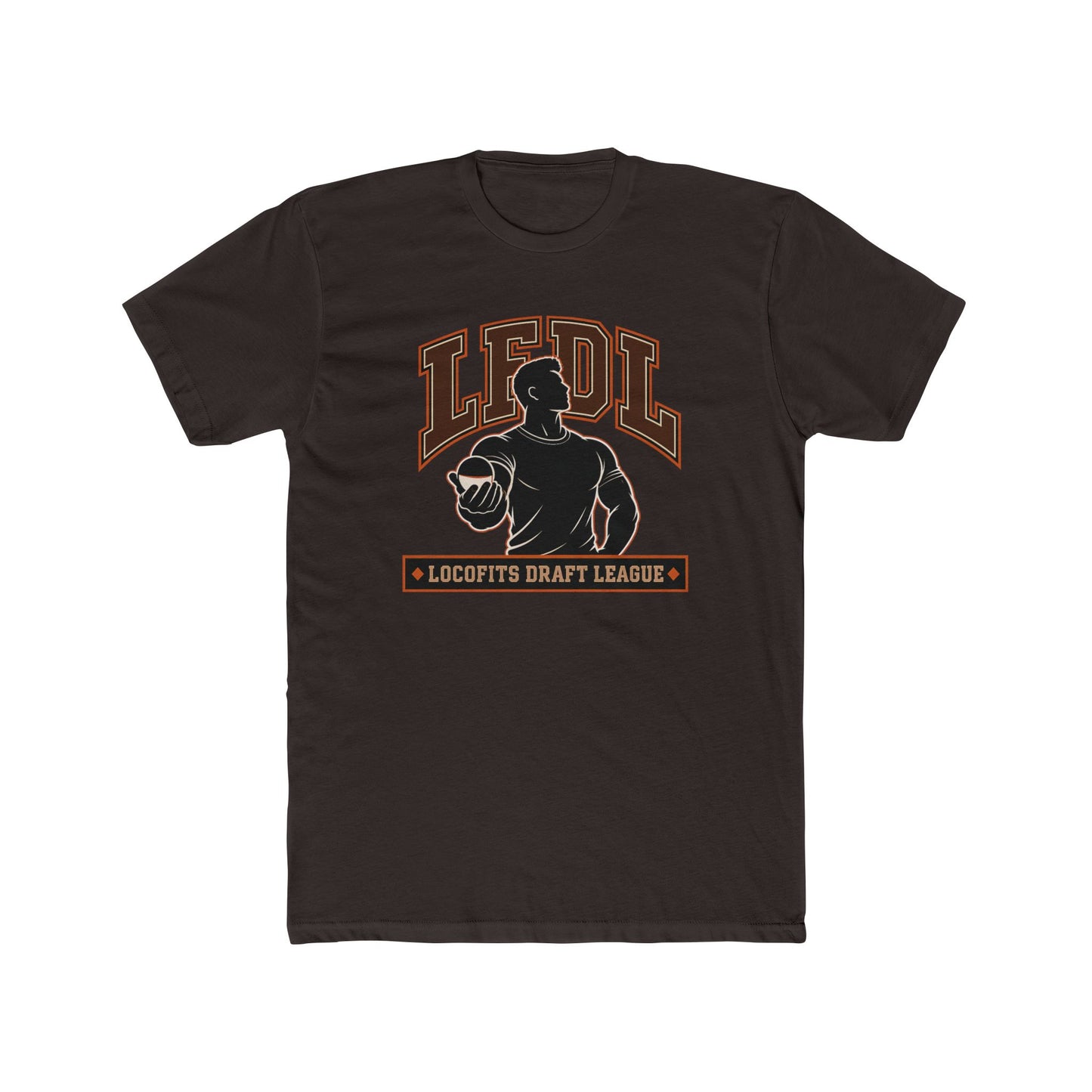 LocoFits Draft League TEN Portrait Silhouette Logo Cotton Crew Tee
