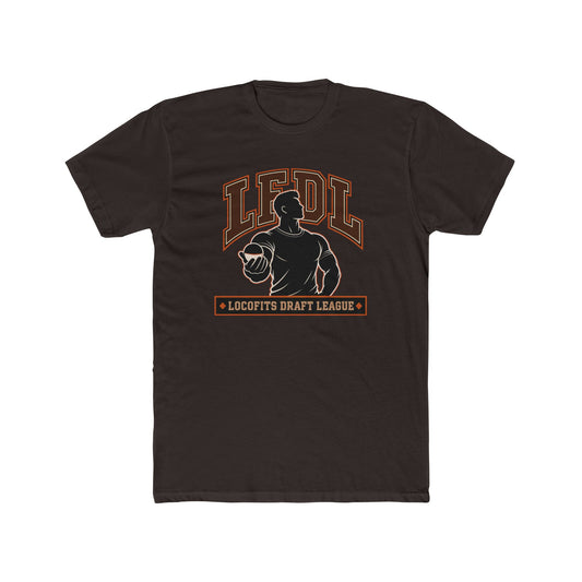 LocoFits Draft League TEN Portrait Silhouette Logo Cotton Crew Tee