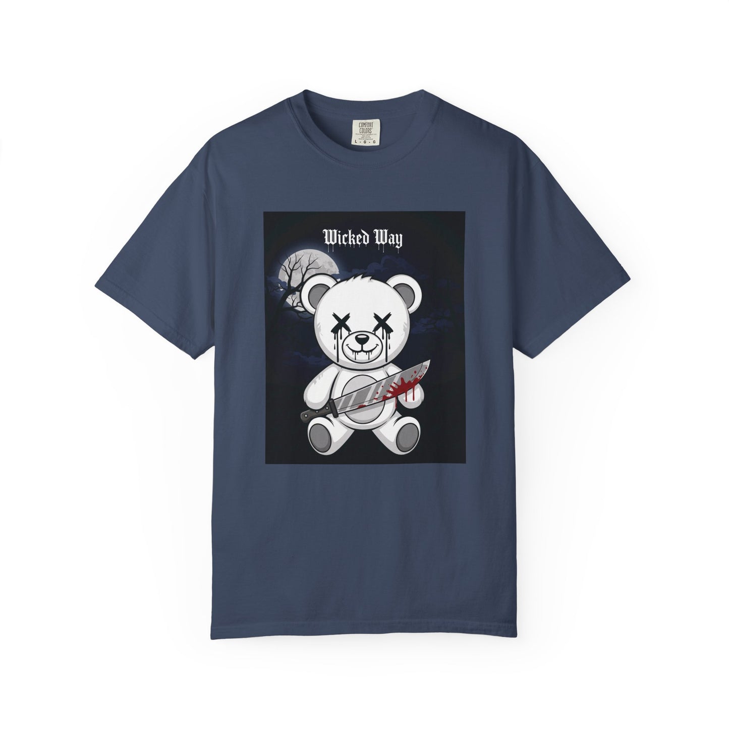 Limited Edition "Wicked Way" Machete 'Midnight' Block Teddy Graphic T-Shirt