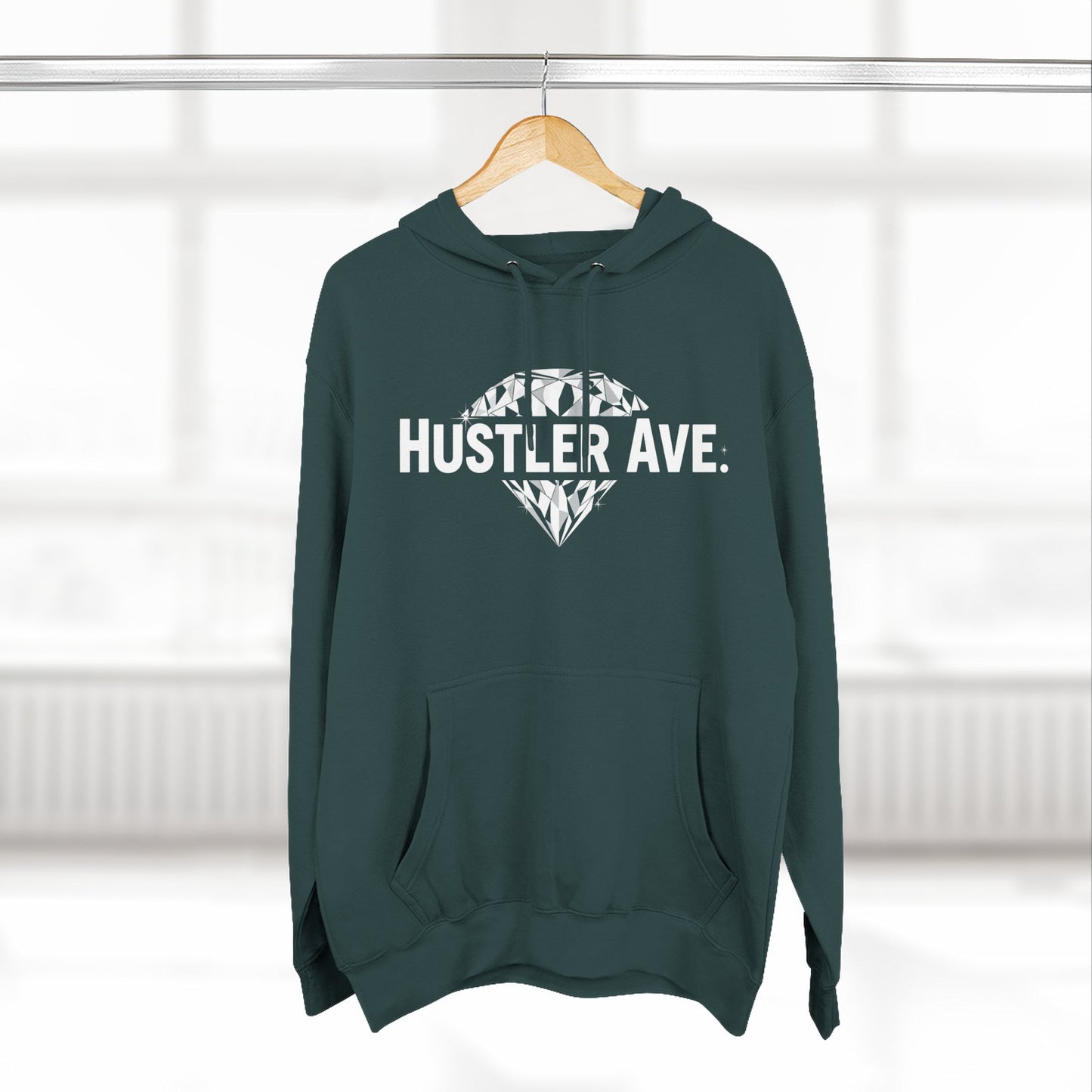 Base "Hustler Ave" Diamond Status College Hoodie