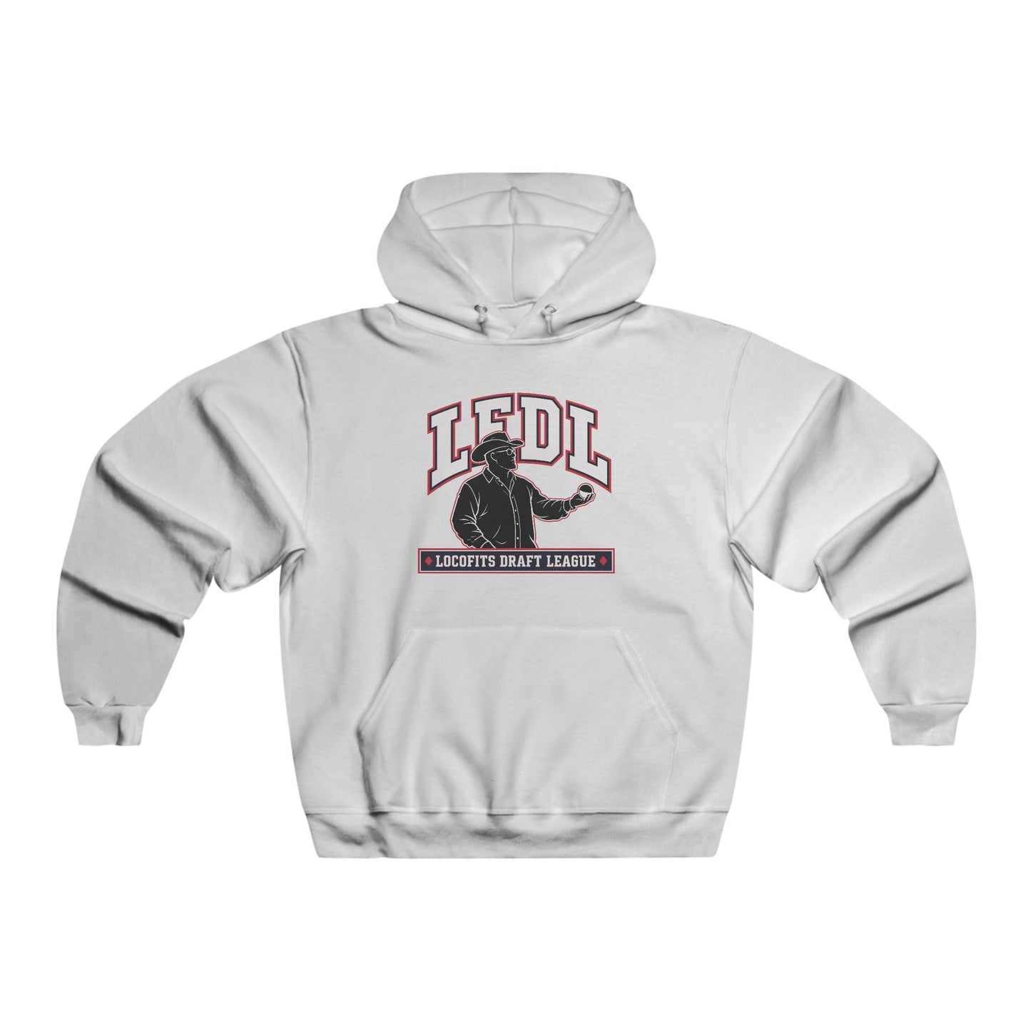 LocoFits Draft League LFDL Portrait Silhouette DAL Men's NUBLEND® Hooded Sweatshirt