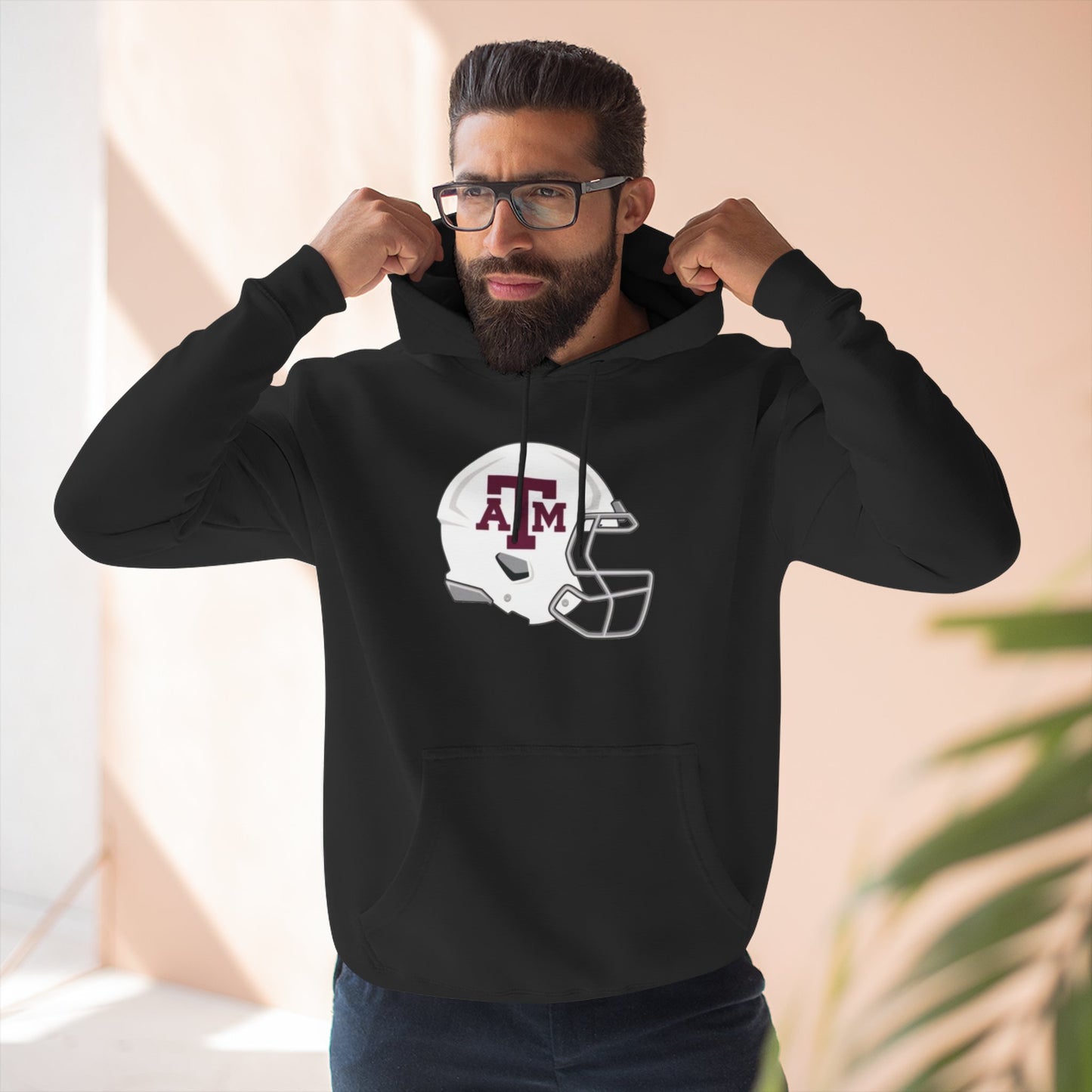 'Texas A&M Helmet' Three-Panel Fleece Hoodie
