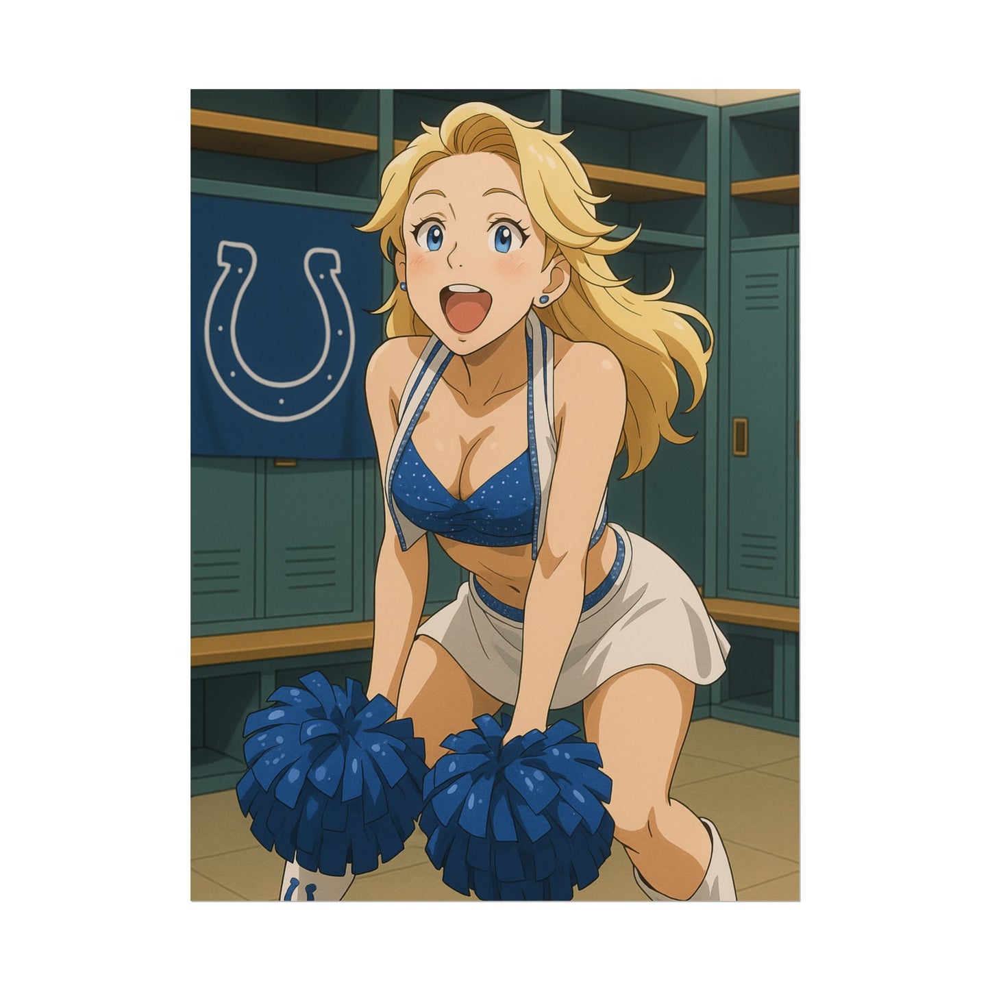Loco Fits Anime Girls 'Colts Cheerleader Locker Room 1' Poster
