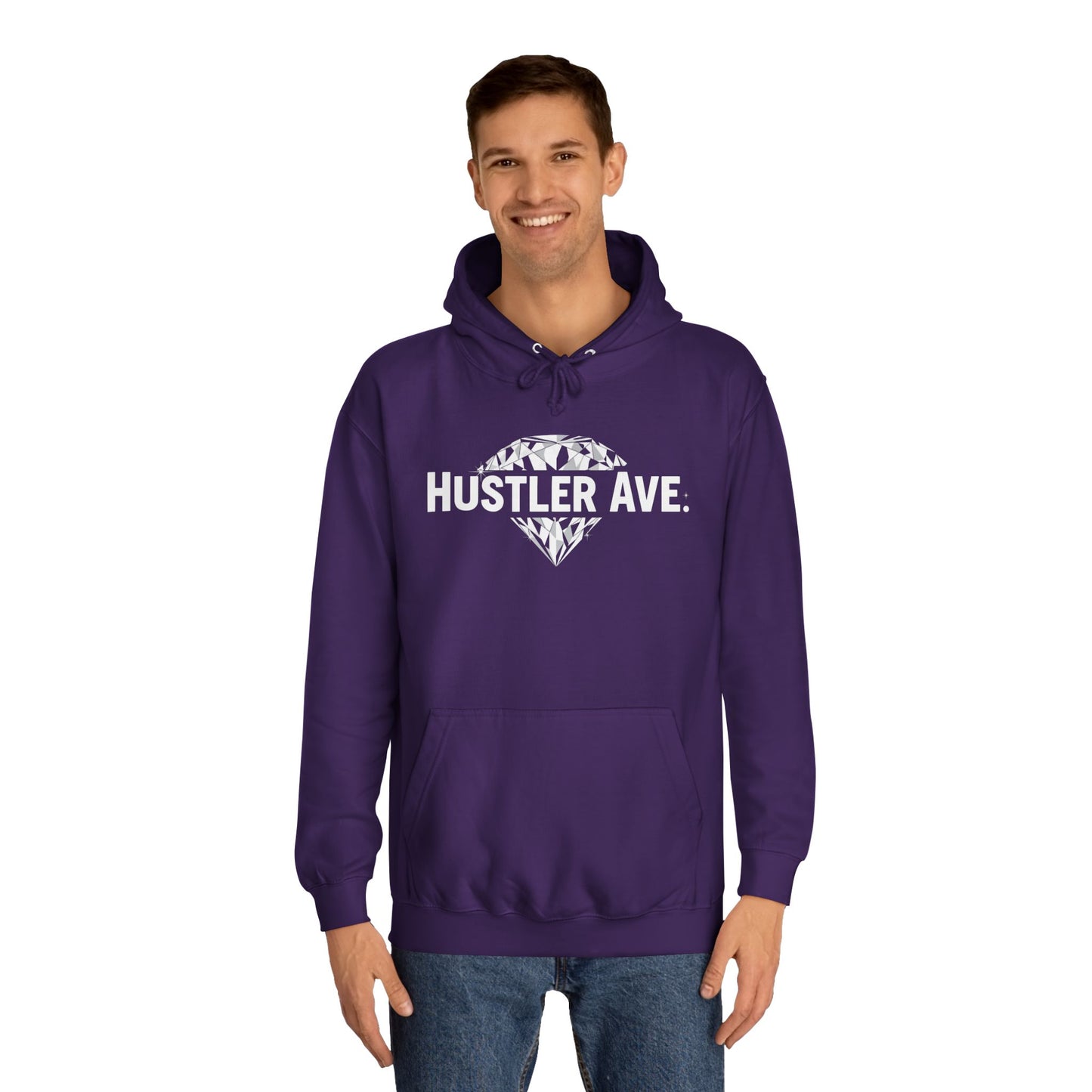Base "Hustler Ave" Diamond Status College Hoodie