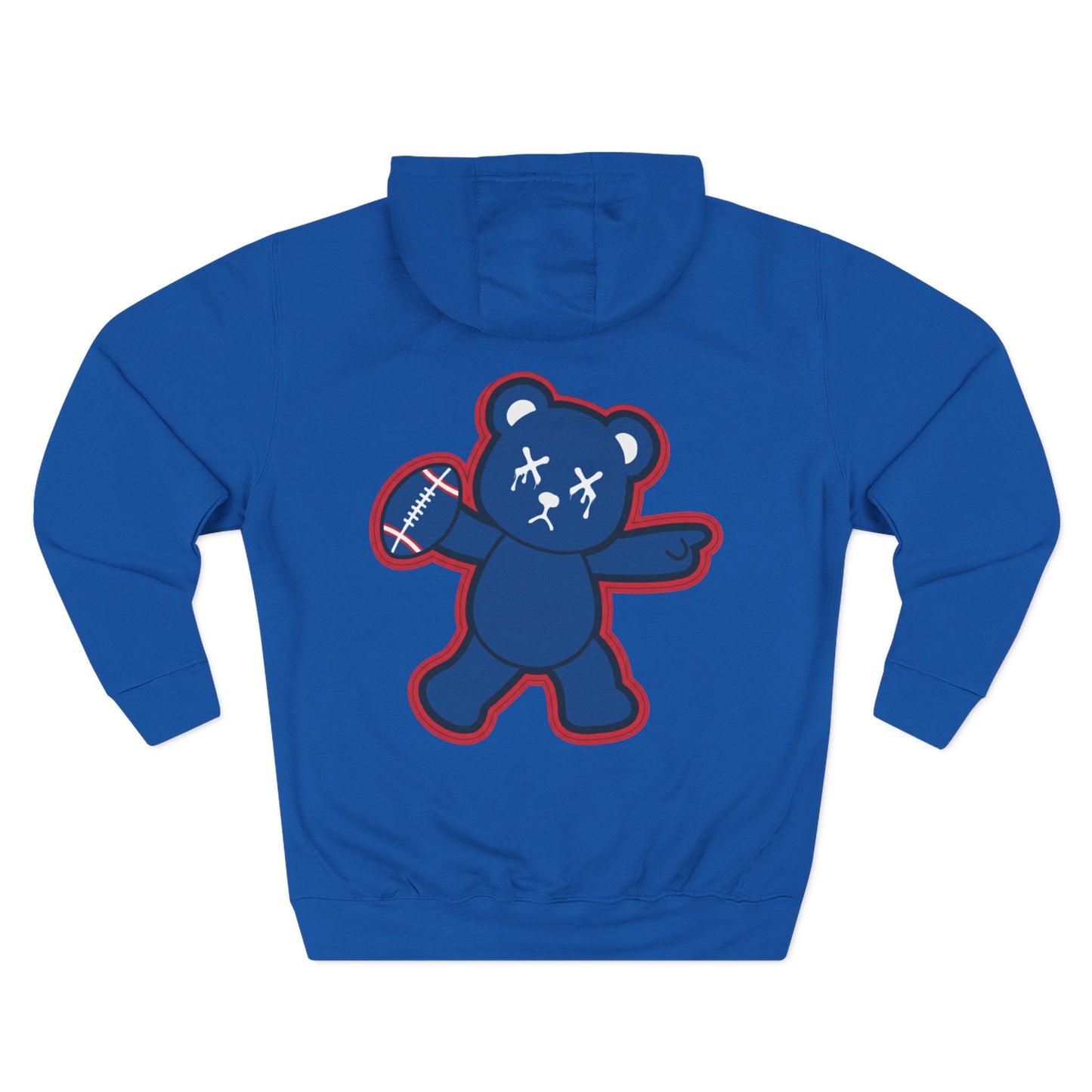 Legends "Wicked Way" Deady Bear Football Blue, White, & Red Fleece Hoodie