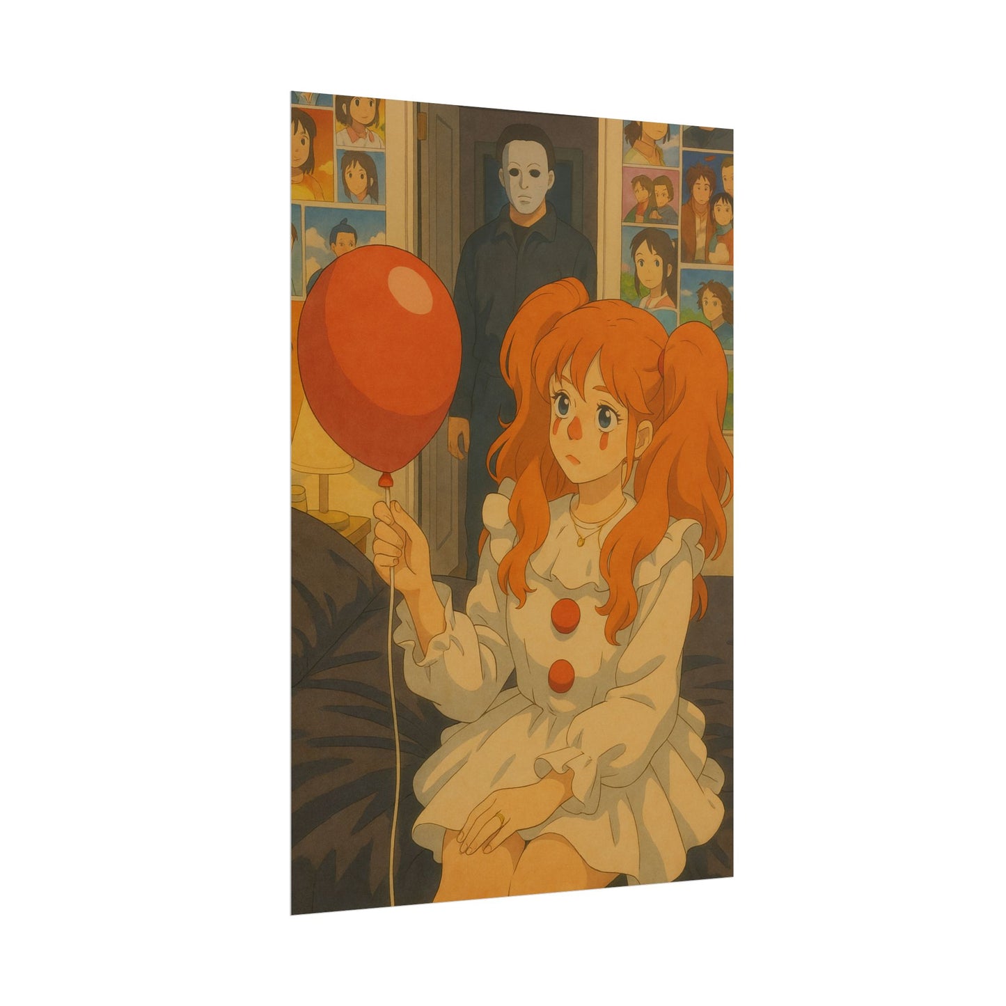 Loco Fits Anime Girls 'She Loves Horror' Poster