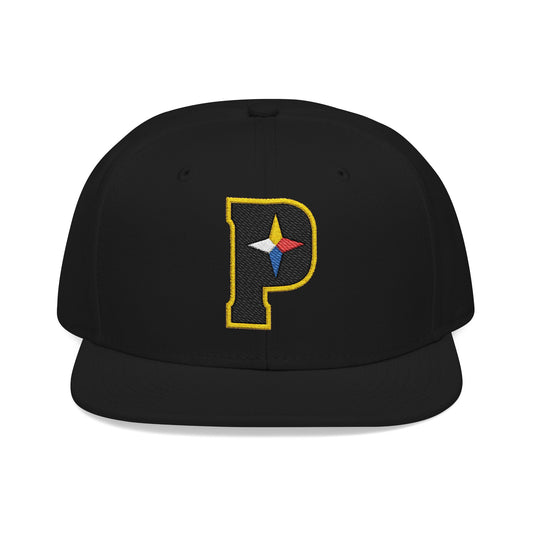 Loco Fits "NFL Pittsburgh Steelers Letter P Concept Logo" Snapback (Embroidery)