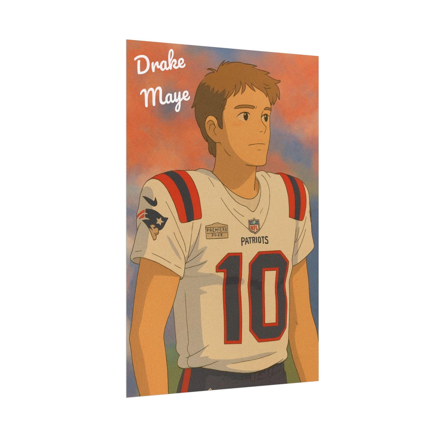 Loco Fits Anime Football 'Drake Maye' Poster