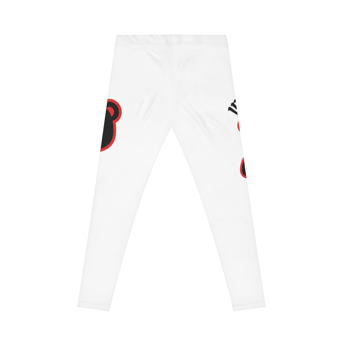 "Wicked Way" Deady Bear White, Red & Black Women's Casual Leggings