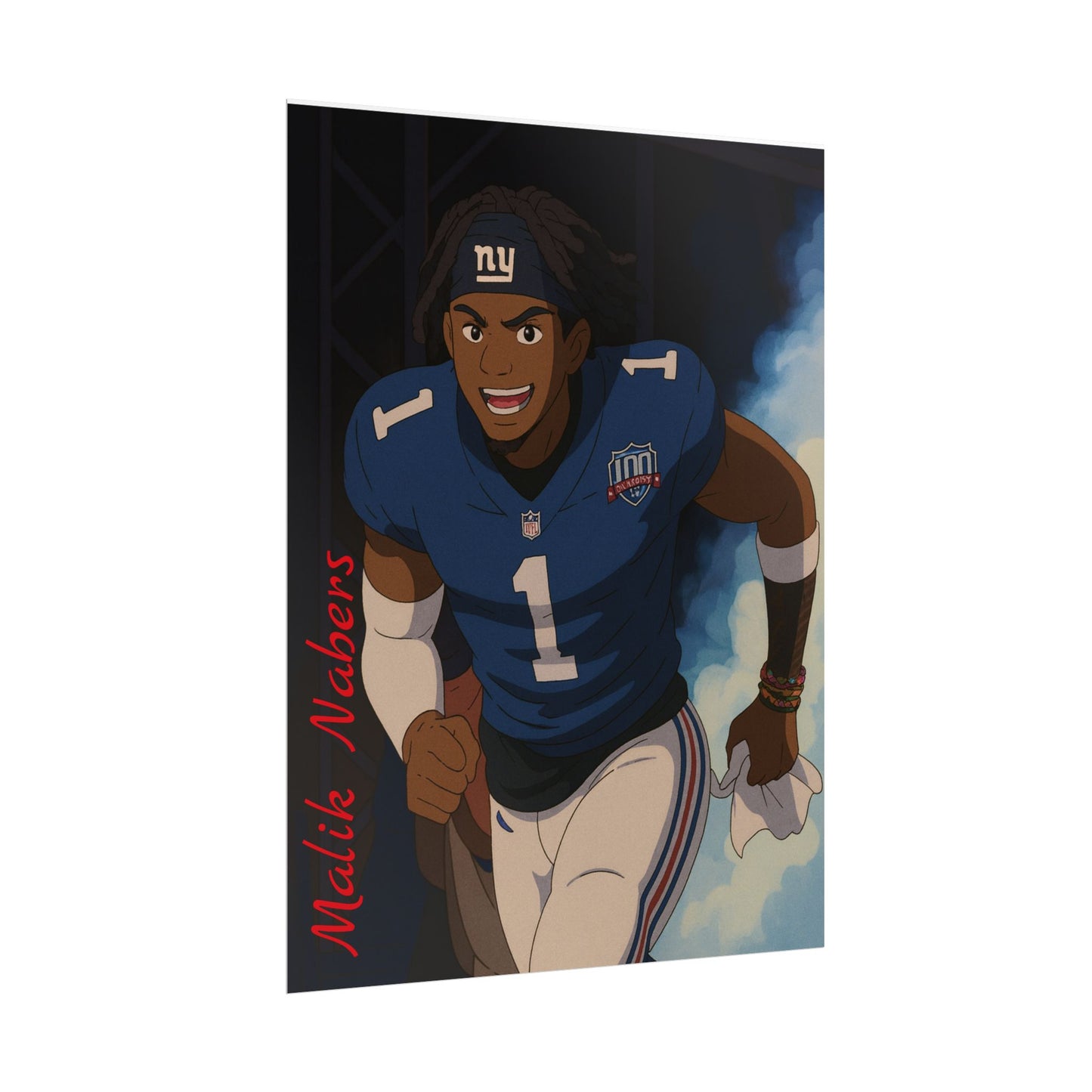 Loco Fits Anime Football 'Malik Nabers' Poster