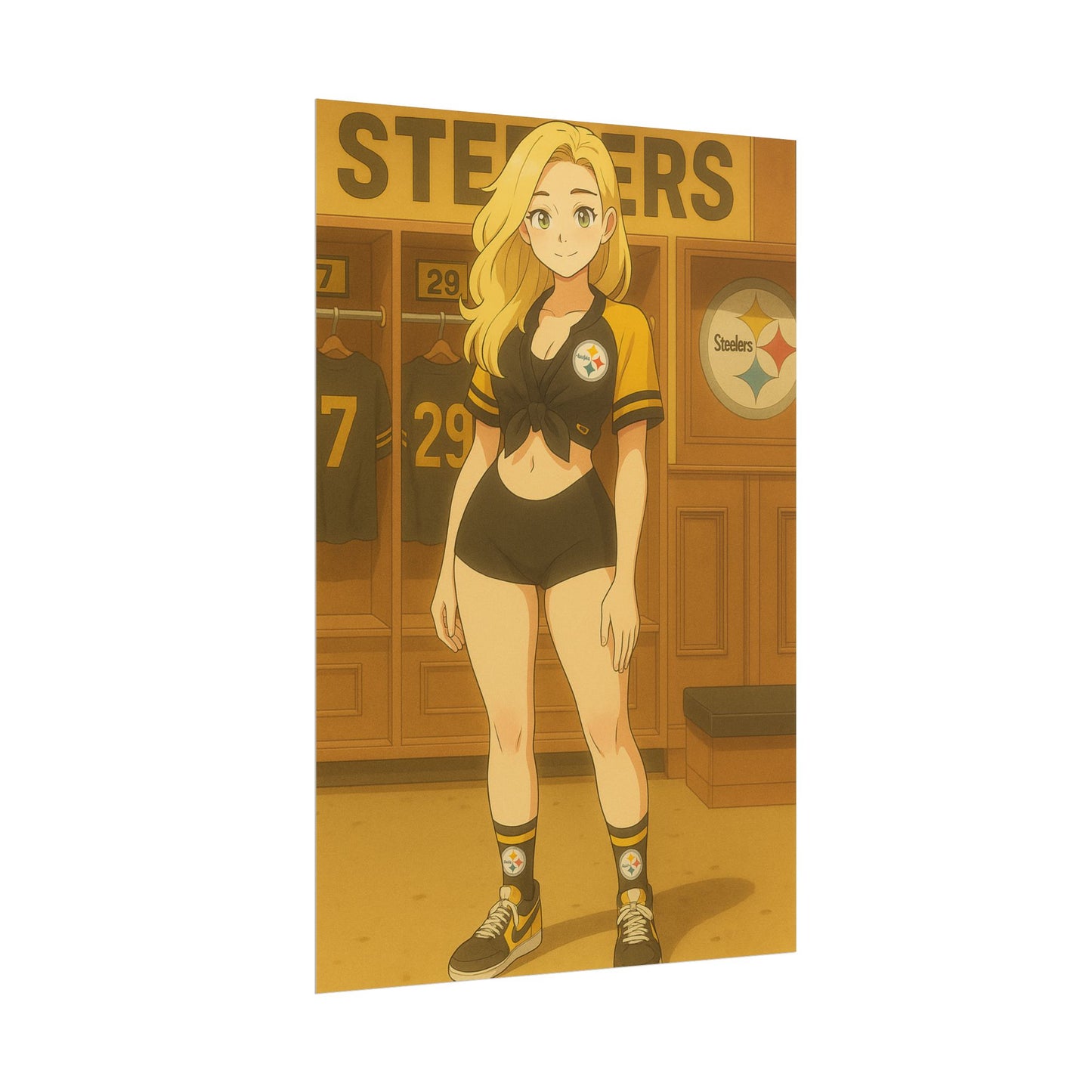 Loco Fits Anime Girls 'Steelers Girl Locker Room' Poster