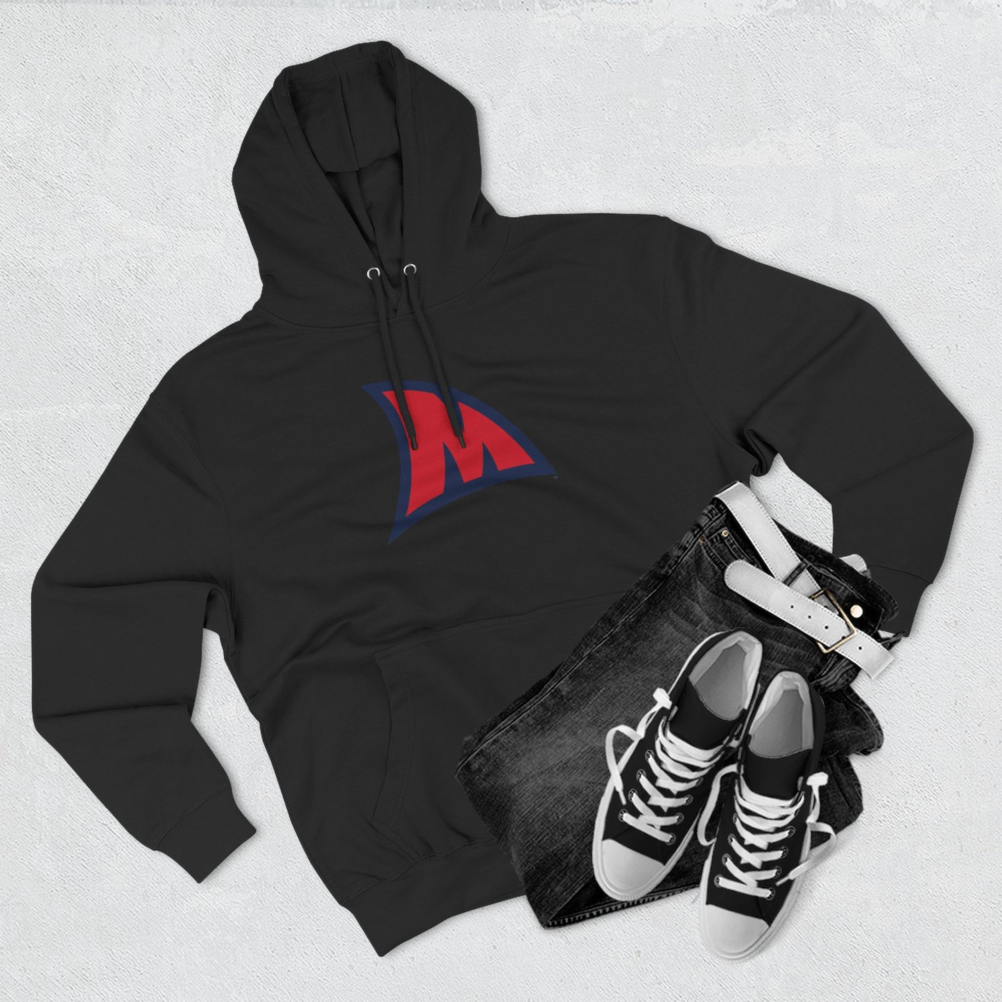 'Ole Miss Landshark M' Three-Panel Fleece Hoodie
