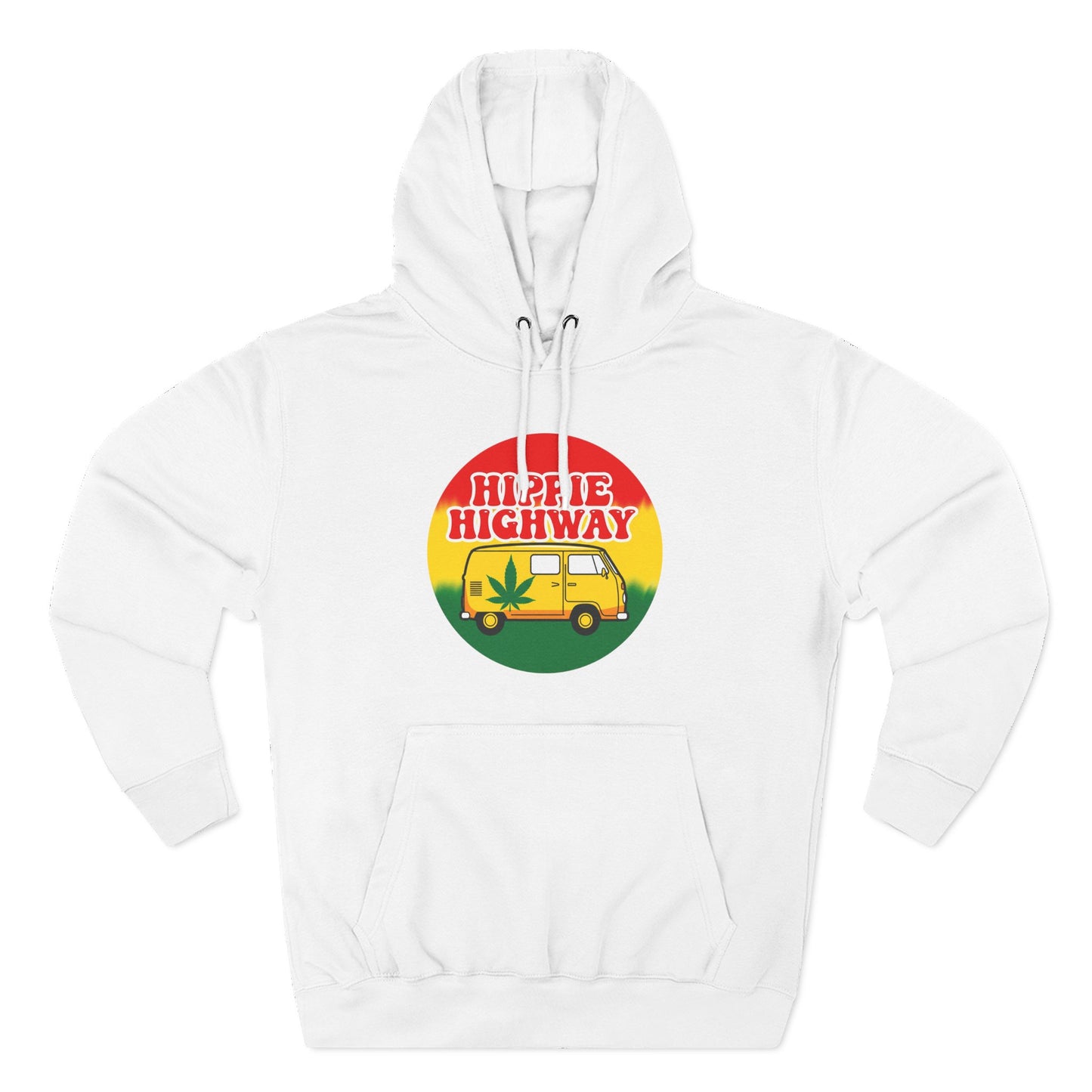 "Hippie Highway" Rasta Vibes Fleece Hoodie