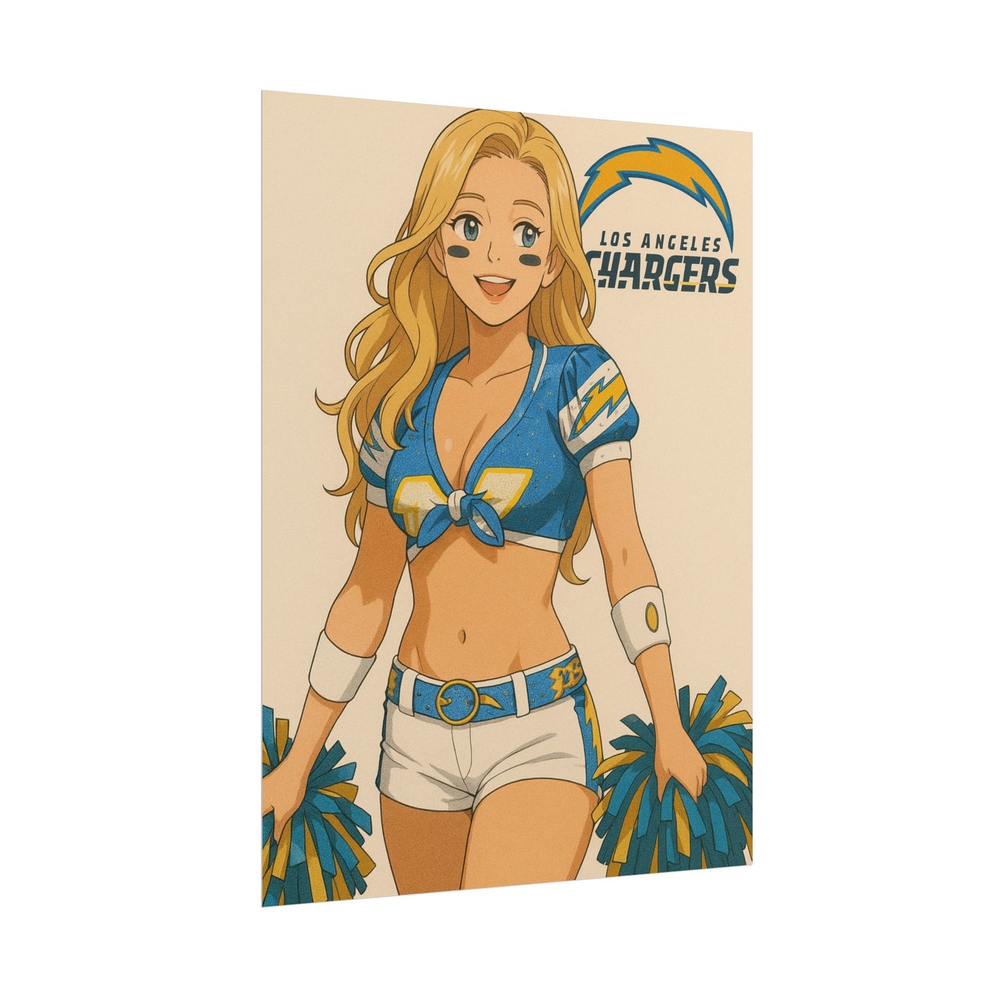 Loco Fits Anime Girls 'Chargers Cheerleader 1' Poster