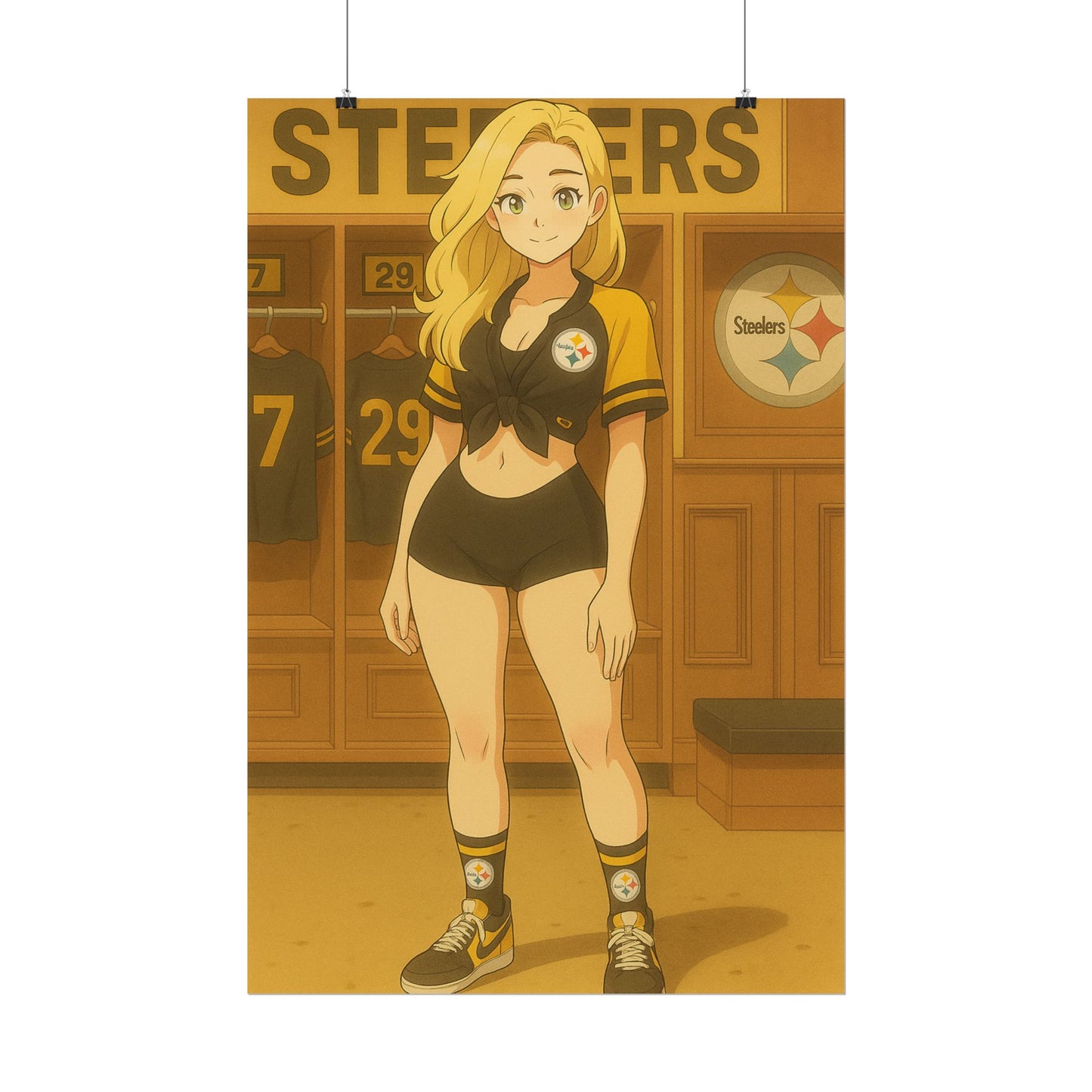 Loco Fits Anime Girls 'Steelers Girl Locker Room' Poster