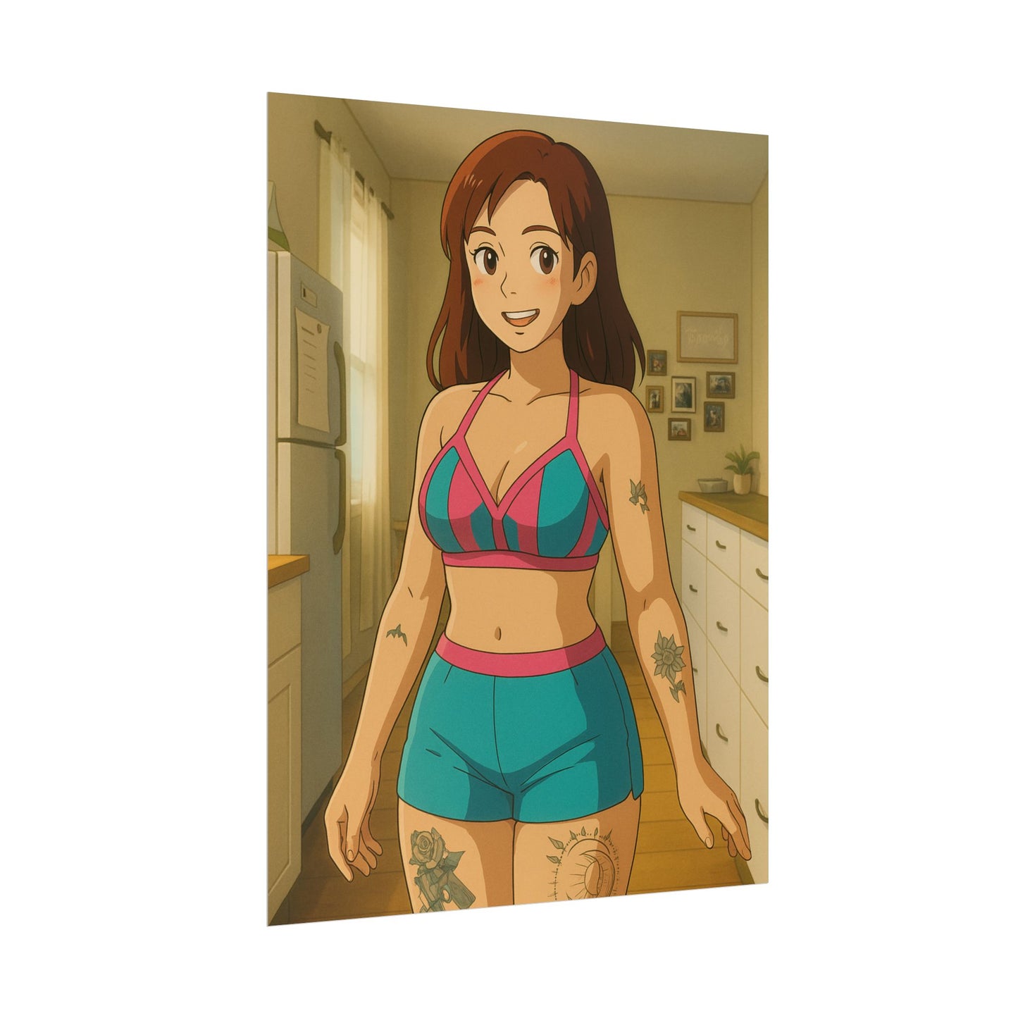 Loco Fits Anime Girls 'Post Workout Snack' Poster