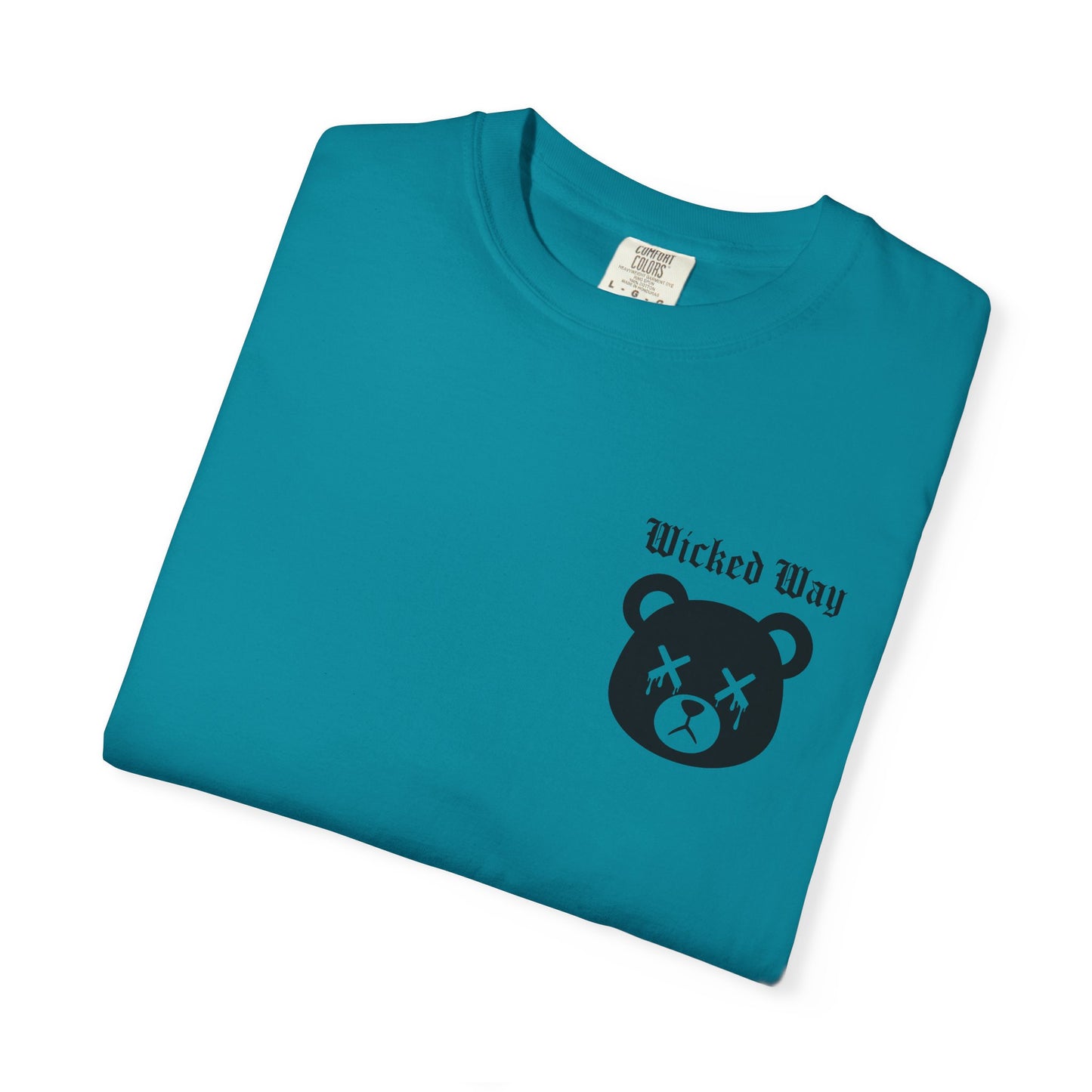"Wicked Way" Dead Bear Head Pocket Logo Graphic T-Shirt (Multi Color Options)