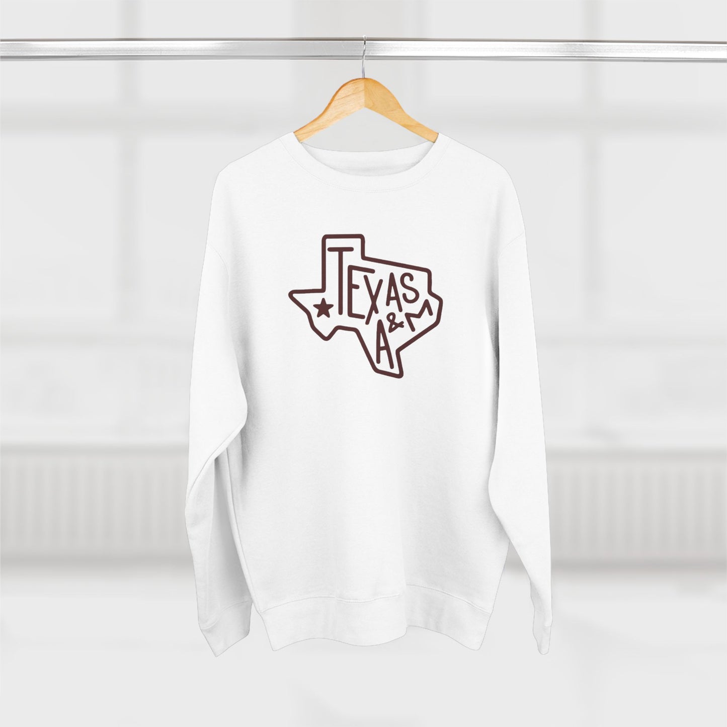 'Texas A&M State of Texas' Cotton Crewneck Sweatshirt