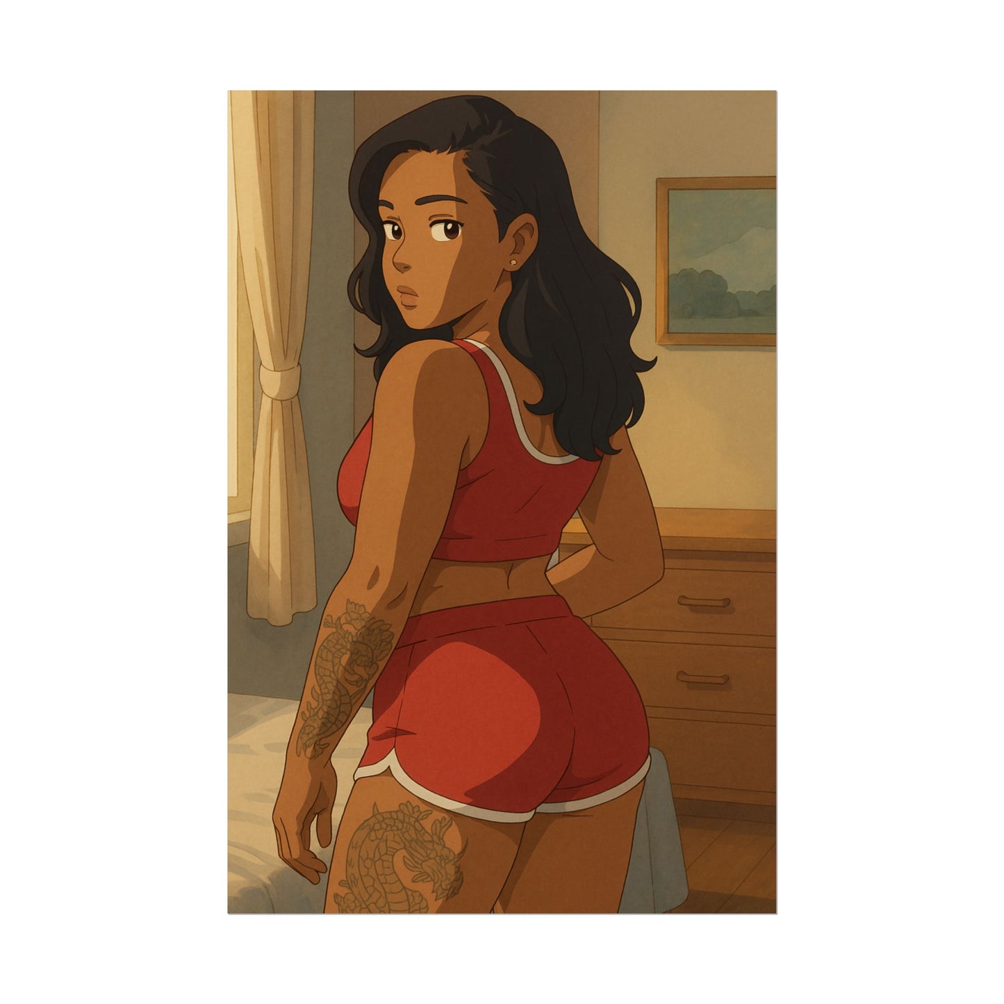 Loco Fits Anime Girls 'Brown Sugar Baddie' Poster