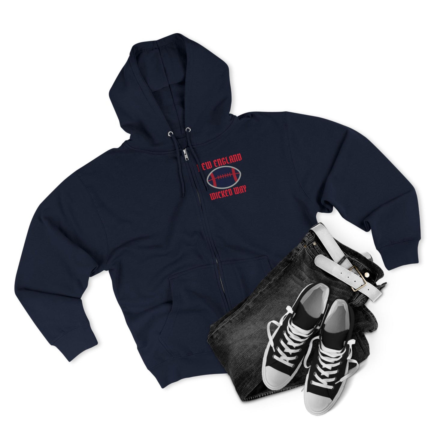 "Wicked Way" New England Football Zip Hoodie