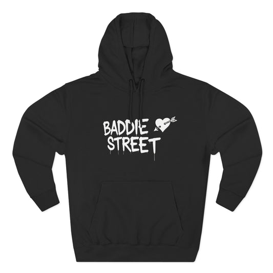 "Baddie Street" Arrow Heart V4 Front V3 Back Logo Fleece Hoodie