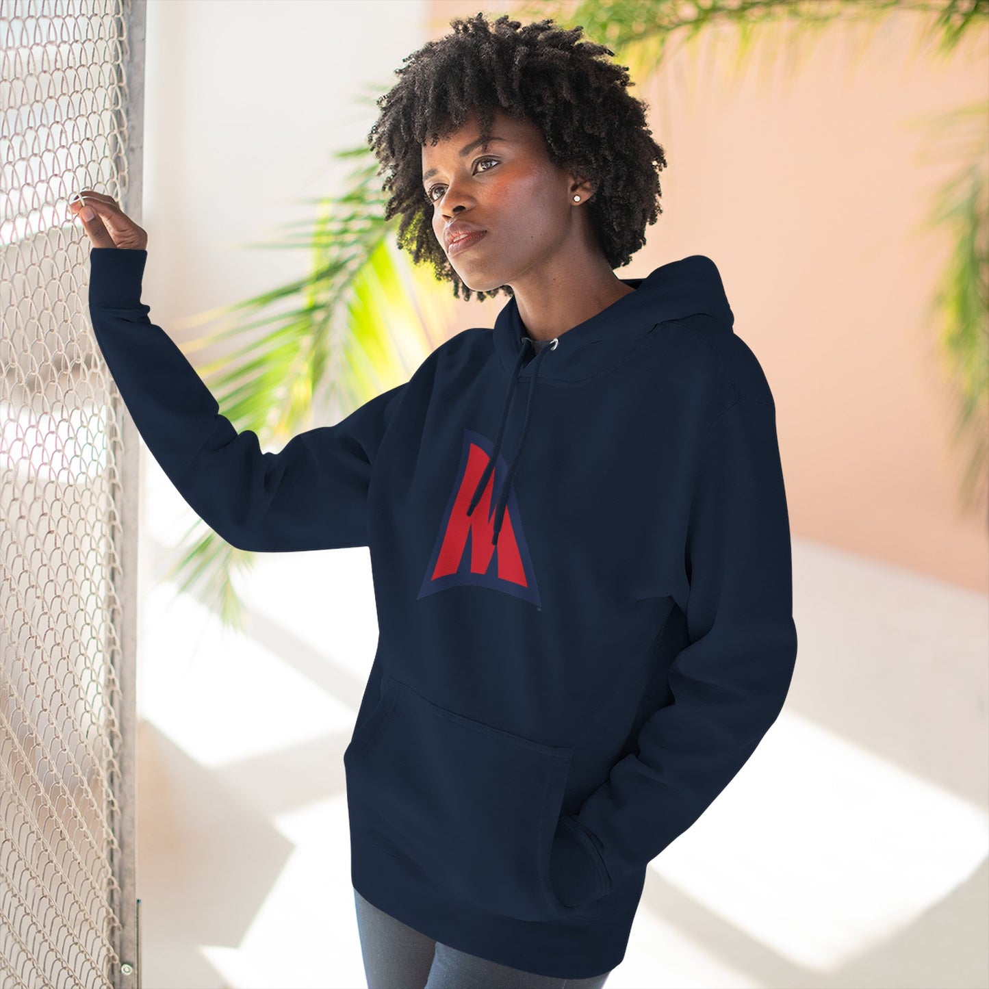 'Ole Miss Landshark M' Three-Panel Fleece Hoodie