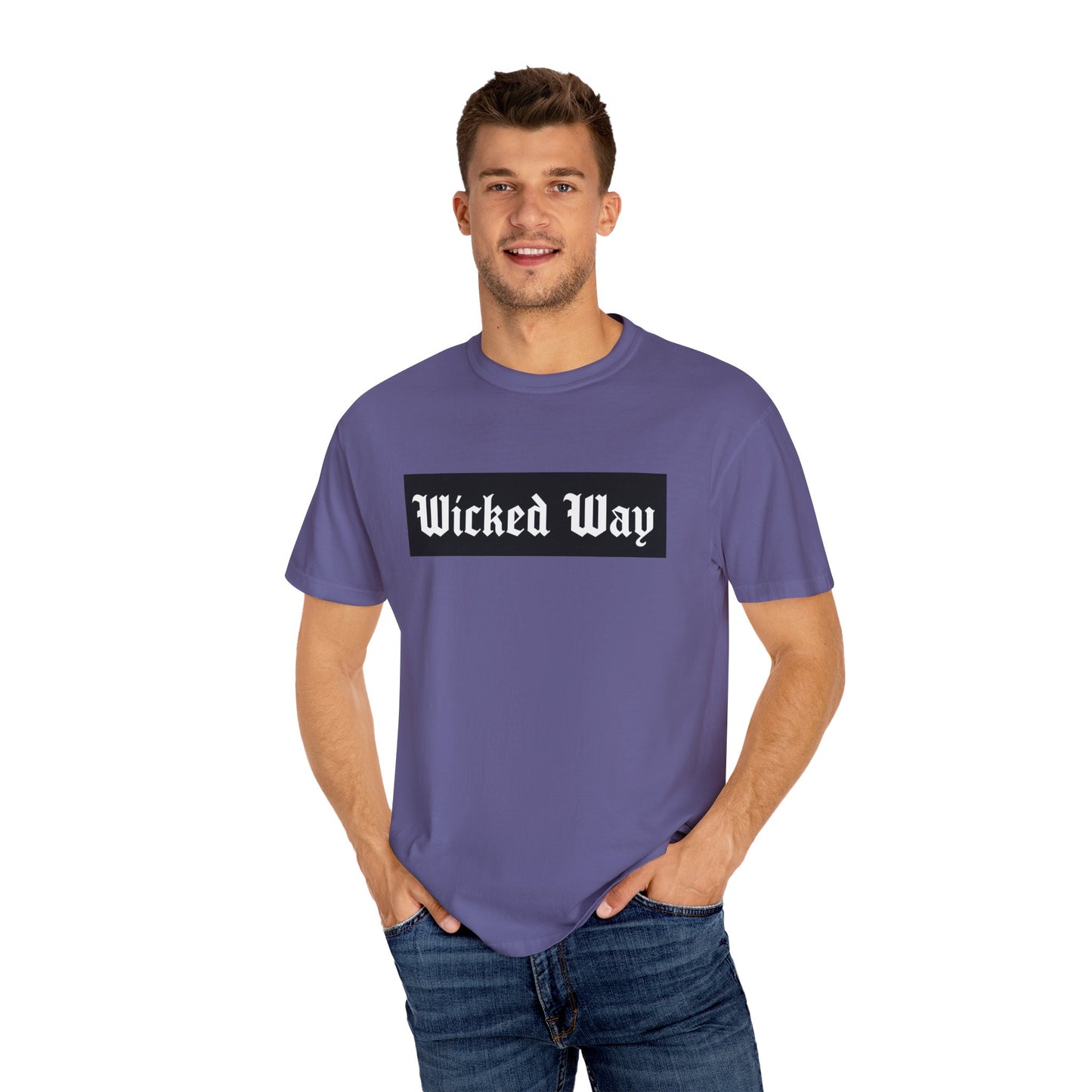 "Wicked Way" Block Gothic Lettering T-shirt