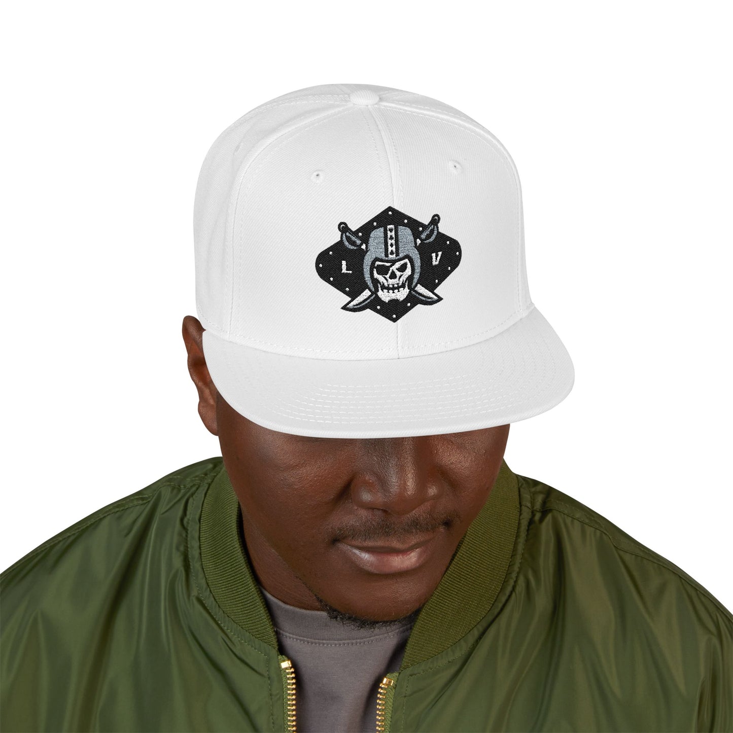 Loco Fits "NFL Las Vegas Raider Skull SIgn Concept Logo" Snapback (Embroidery)
