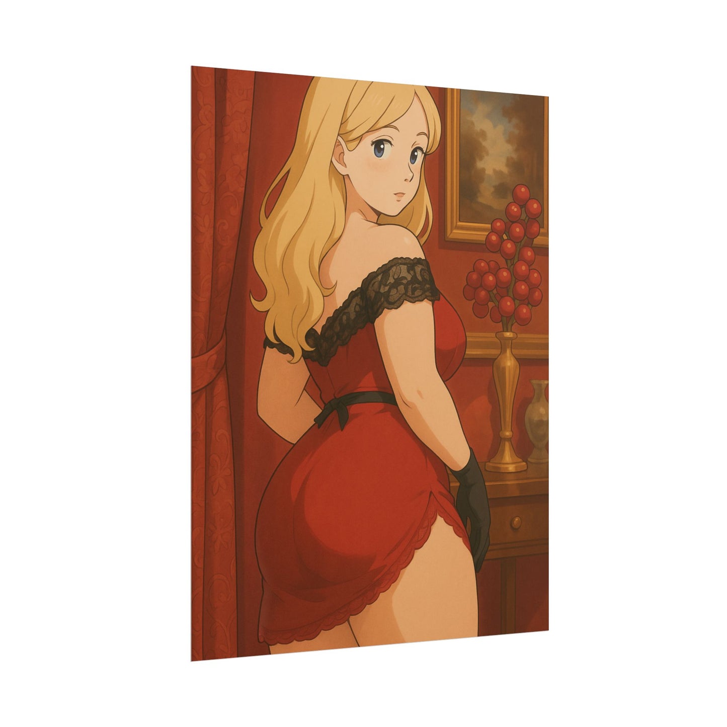 Loco Fits Anime Girls 'Time for a Night Cap' Poster