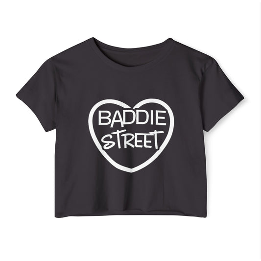 "Baddie Street" Full Heart V1 Woman's Crop Top