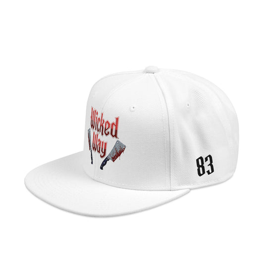 White "Wicked Way" #83 Double Butcher Knives Alt. Snapback