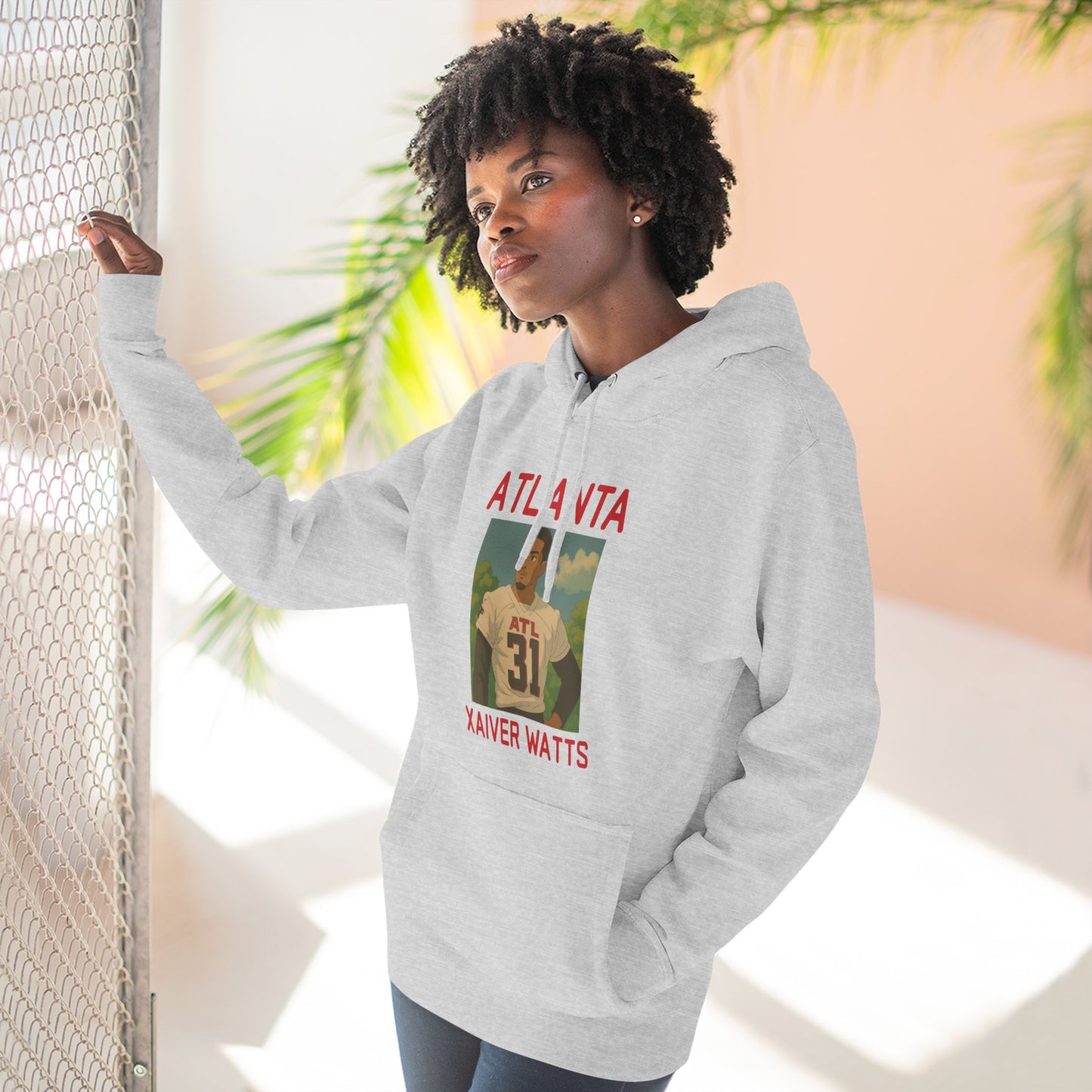 Anime Football 'Atlanta Xaiver Watts' Three-Panel Fleece Hoodie