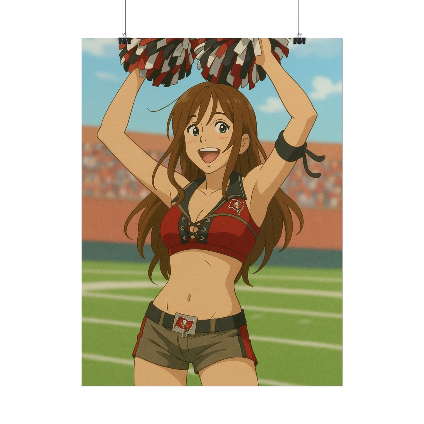 Loco Fits Anime Girls 'Buccaneers Cheerleader On-Field 2' Poster
