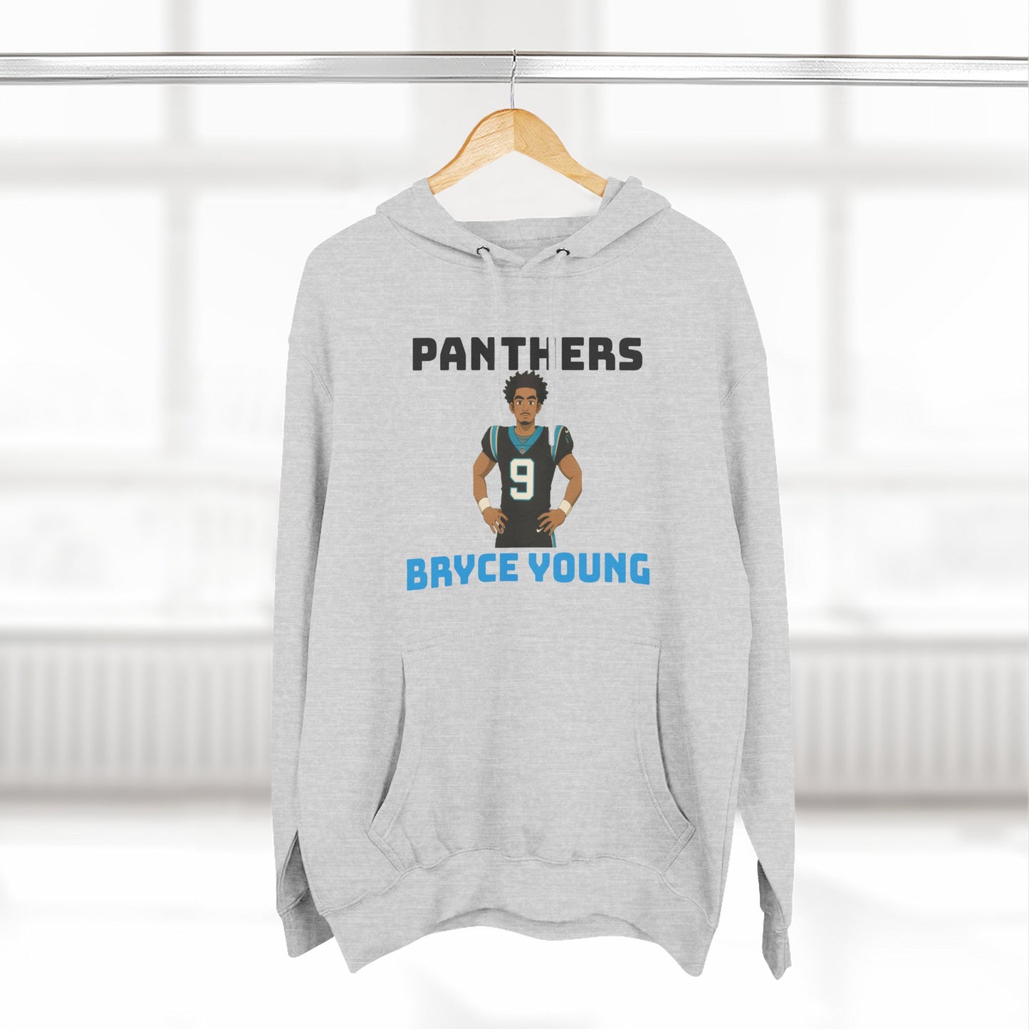 Anime Football 'Panthers Bryce Young' Three-Panel Fleece Hoodie