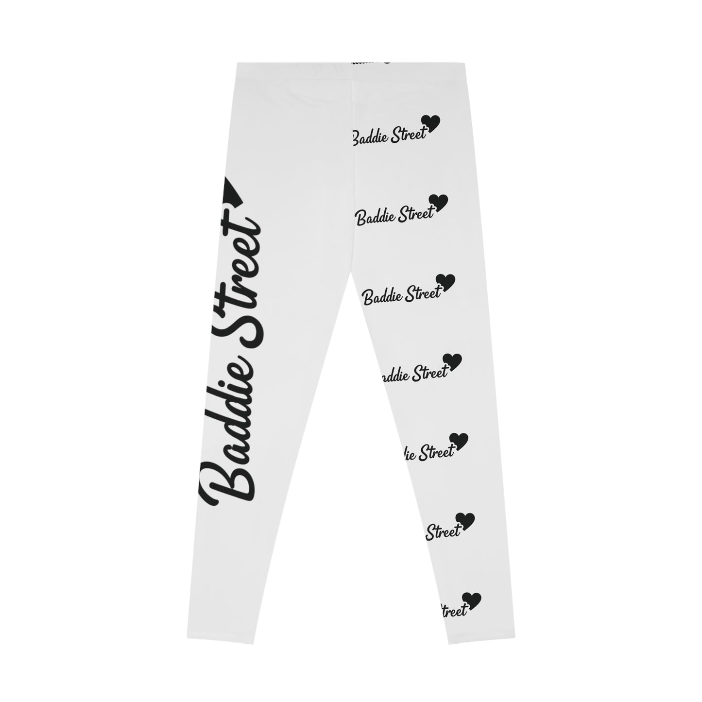 "Baddie Street" Script Heart V1 Stretchy Leggings Active Fitness Wear
