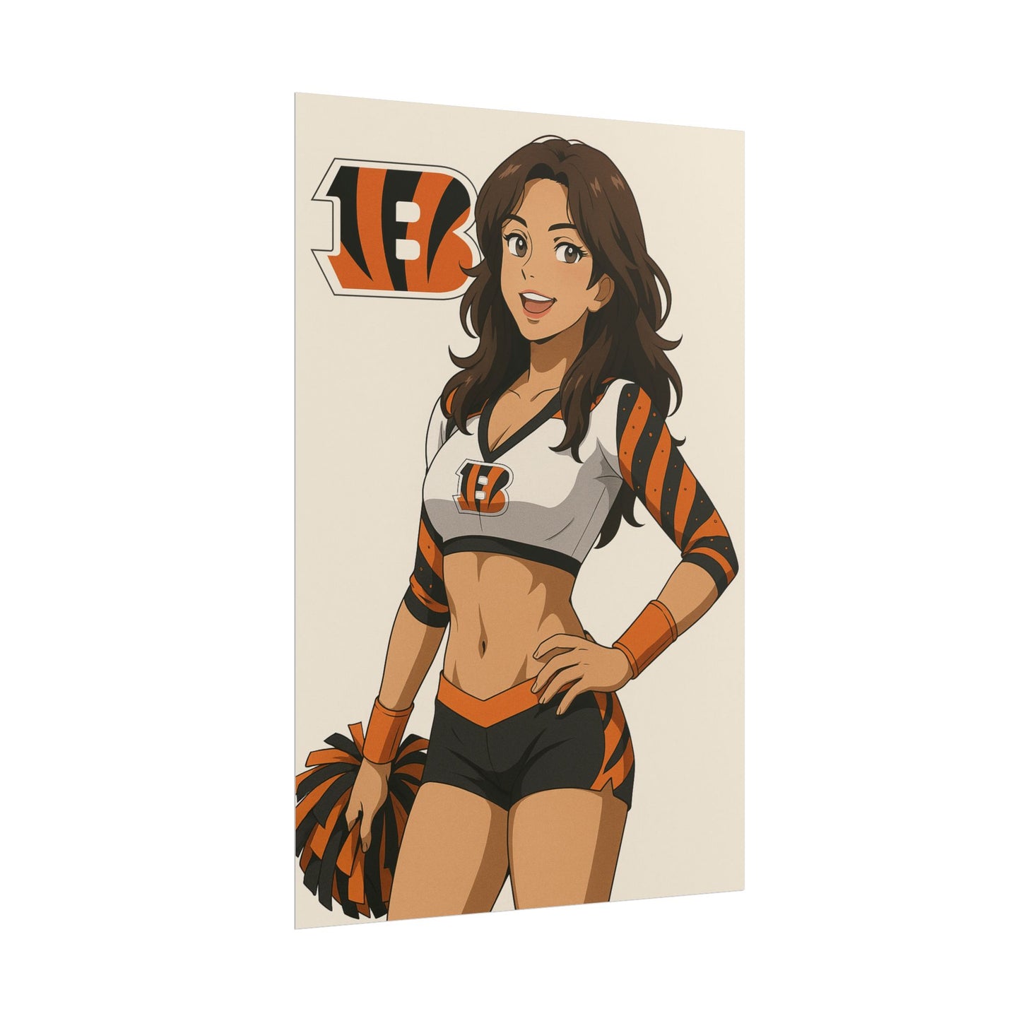 Loco Fits Anime Girls 'Bengals Cheerleader 1' Poster