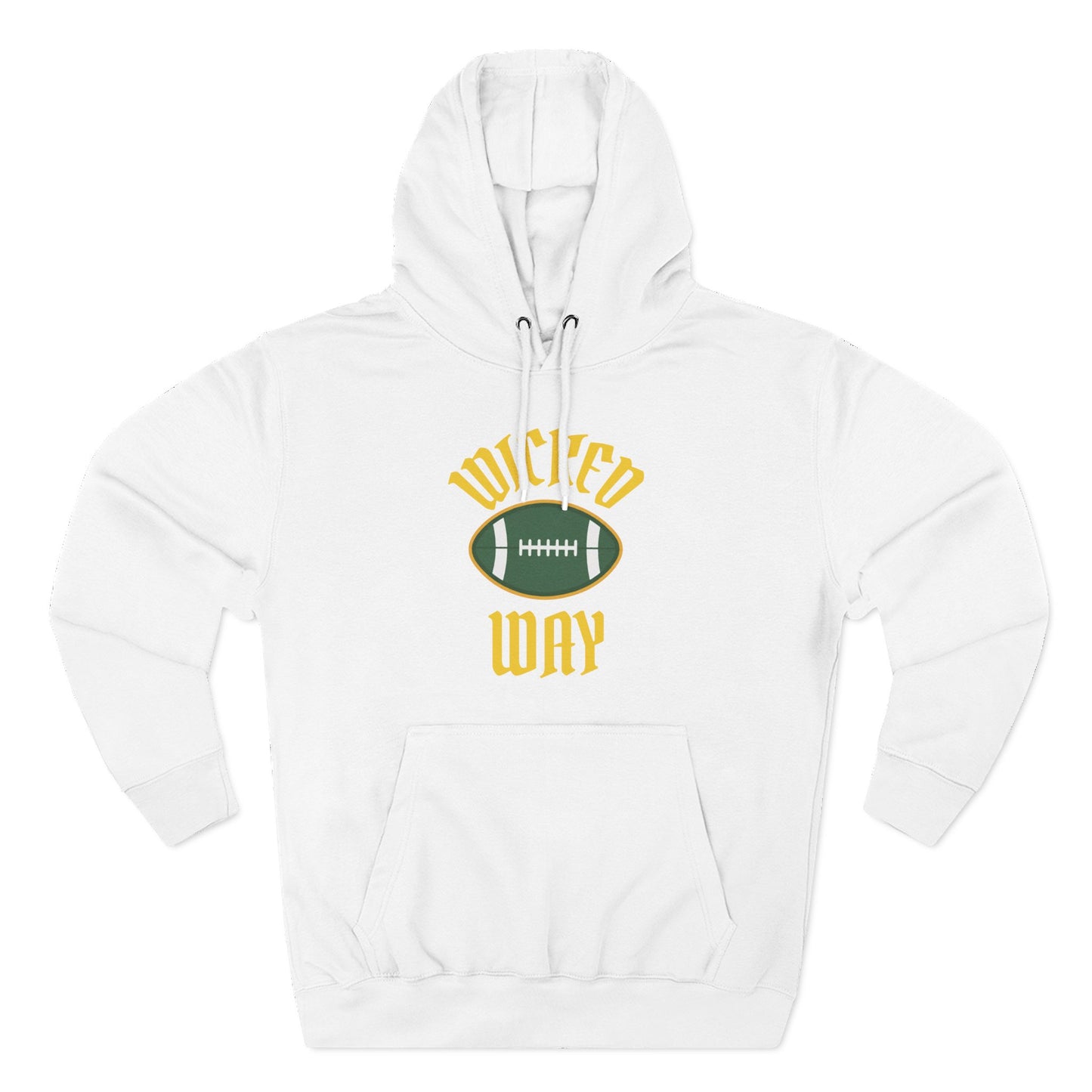 Legends "Wicked Way" Deady Bear Football Green, White, & Yellow Fleece Hoodie