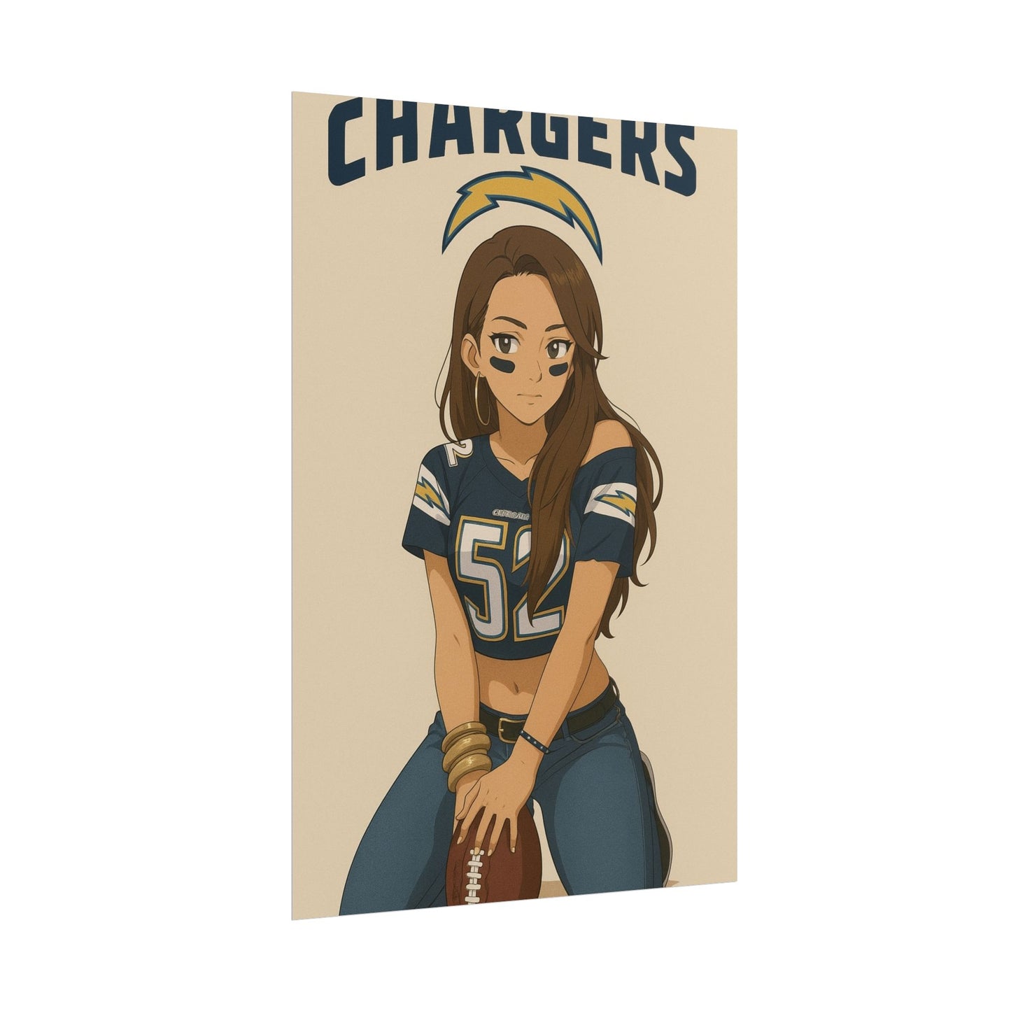 Loco Fits Anime Girls 'Chargers Girl 1' Poster