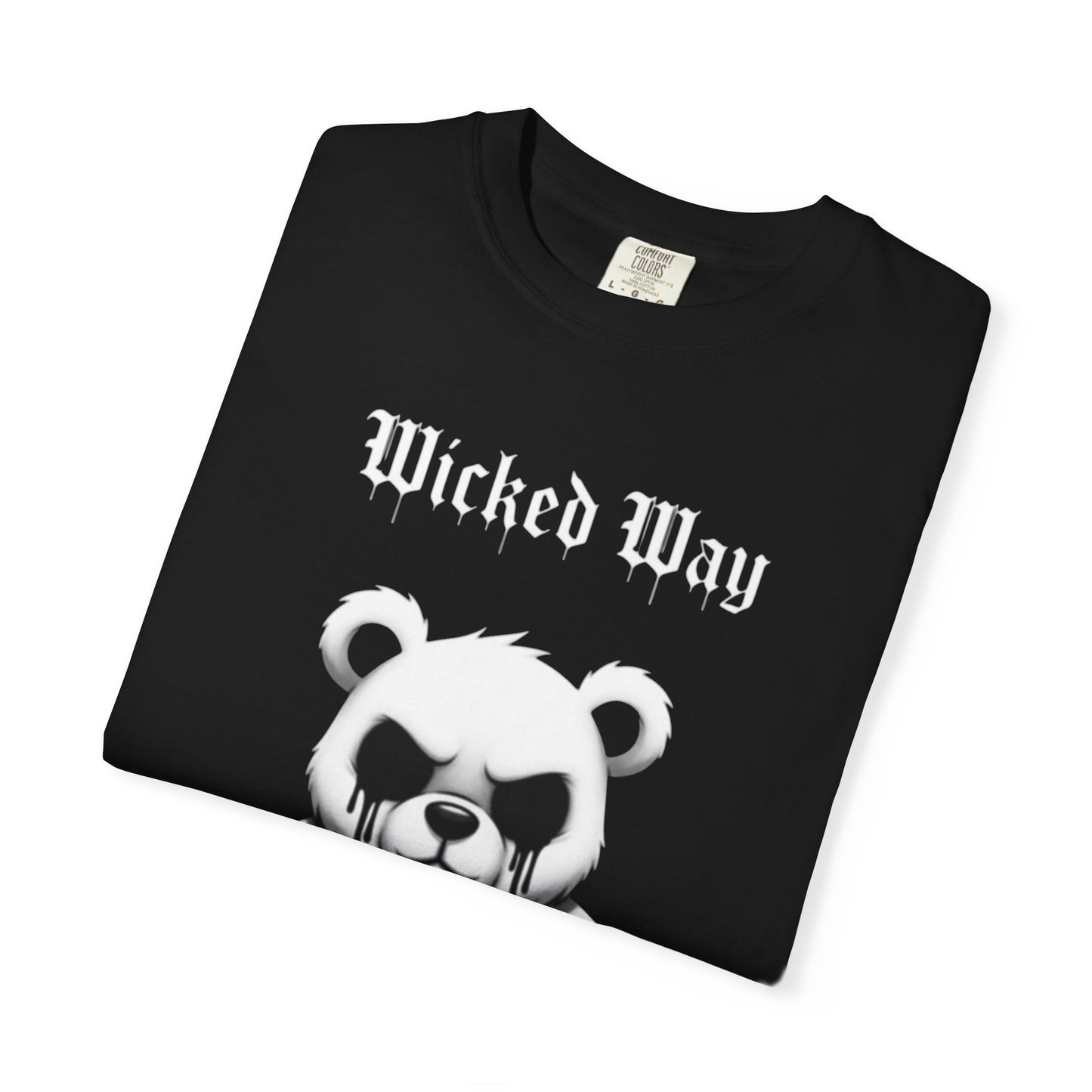 Limited Edition "Wicked Way" Butcher Knife Bear Graphic T-Shirt