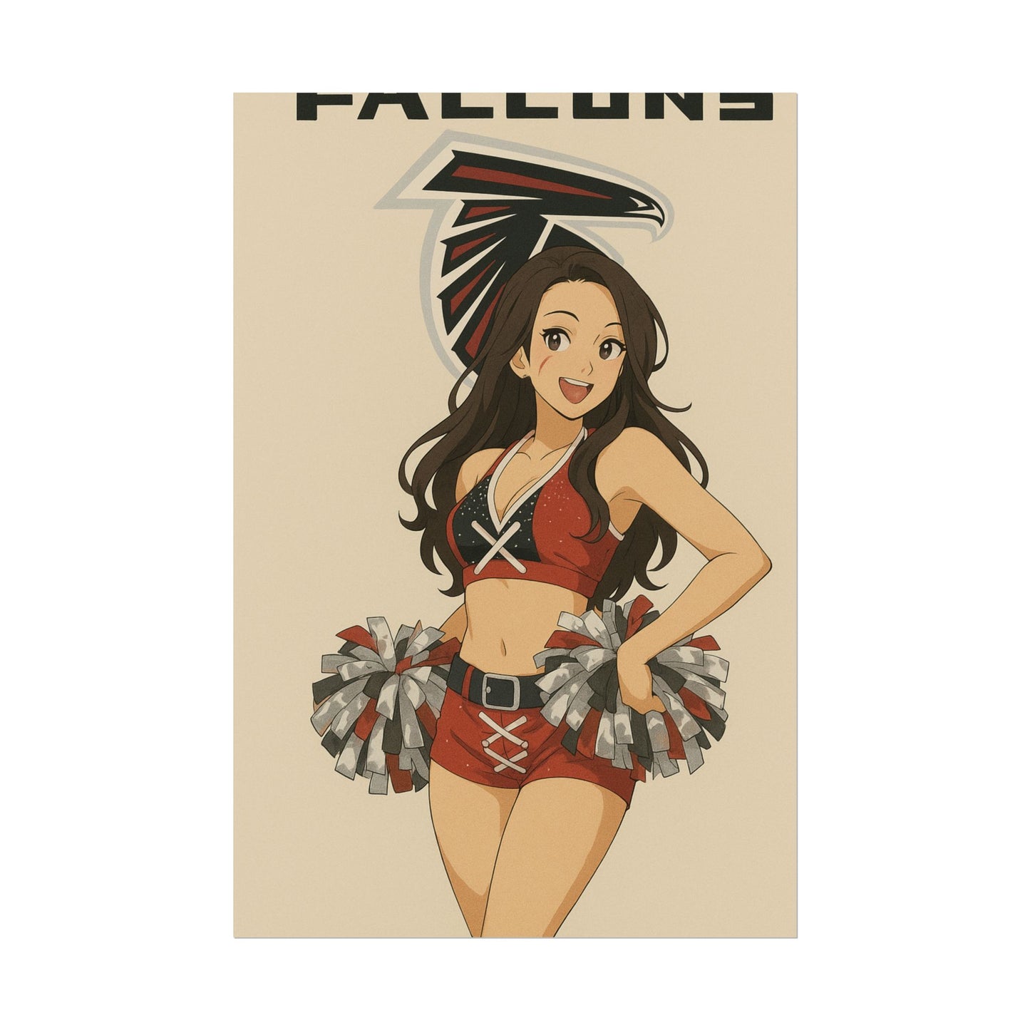 Loco Fits Anime Girls 'Falcons Cheerleader 2' Poster