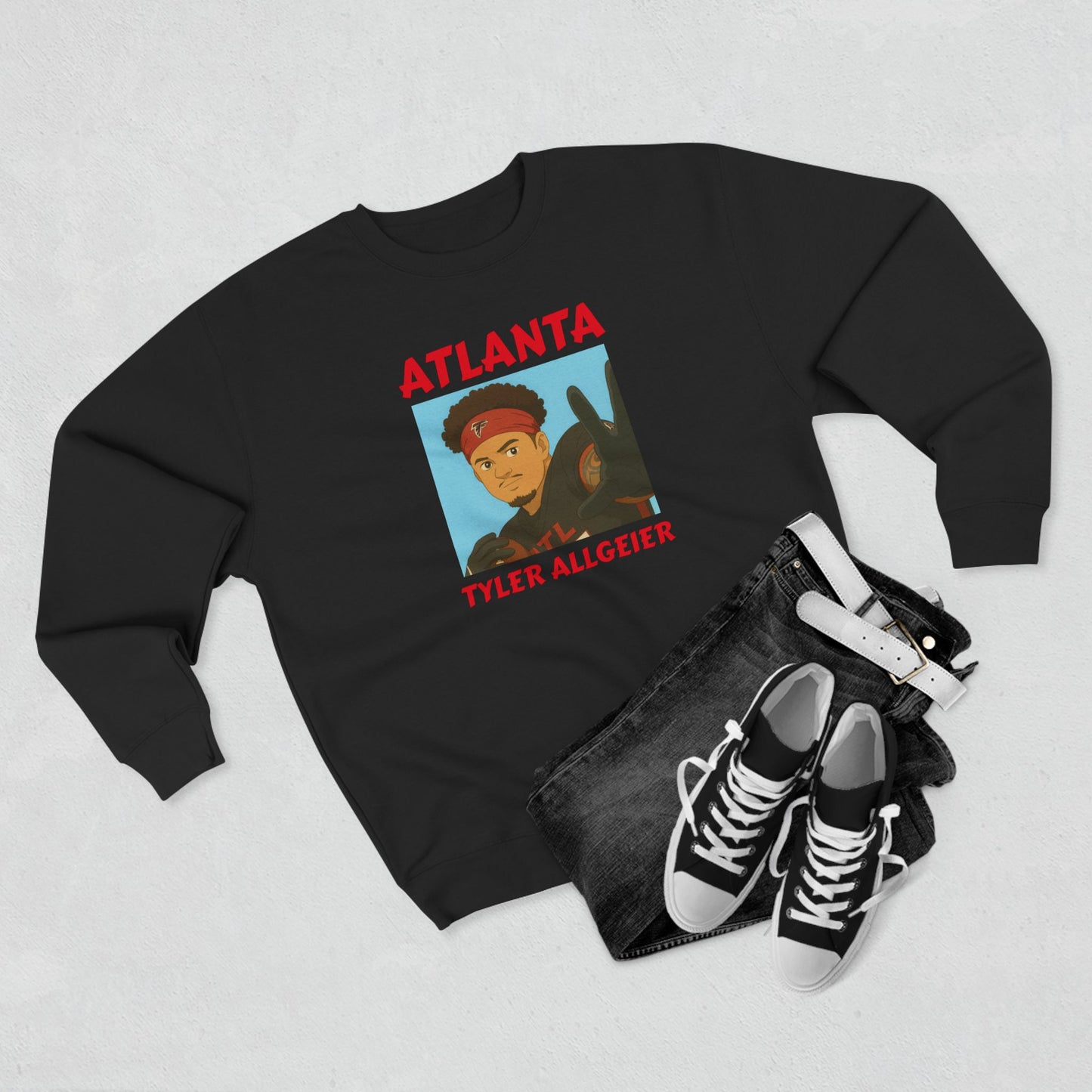 Anime Football 'Atlanta Tyler Allgeier' Crewneck Sweatshirt