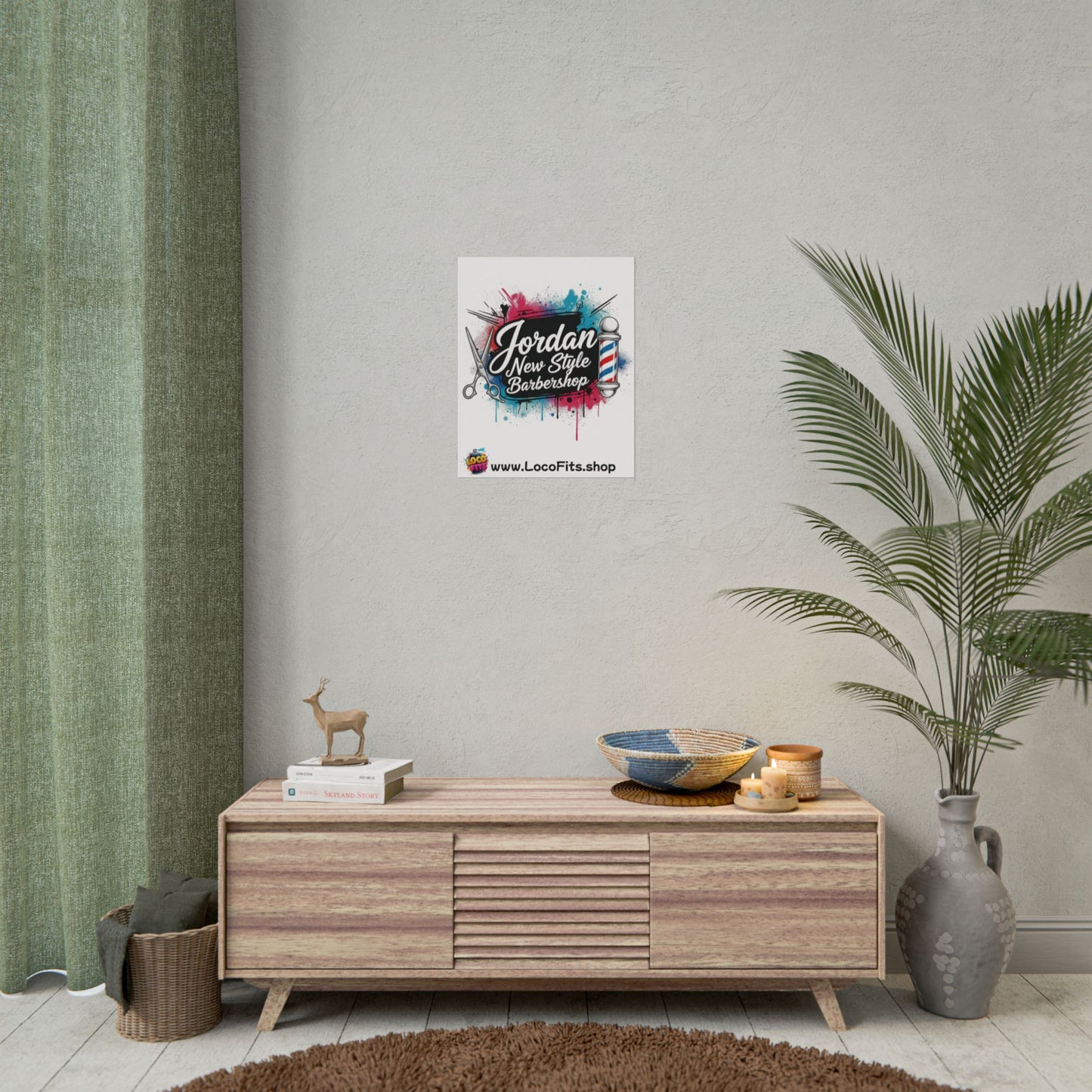 Jordan New Style Barbershop Alternative Logo V2 Poster