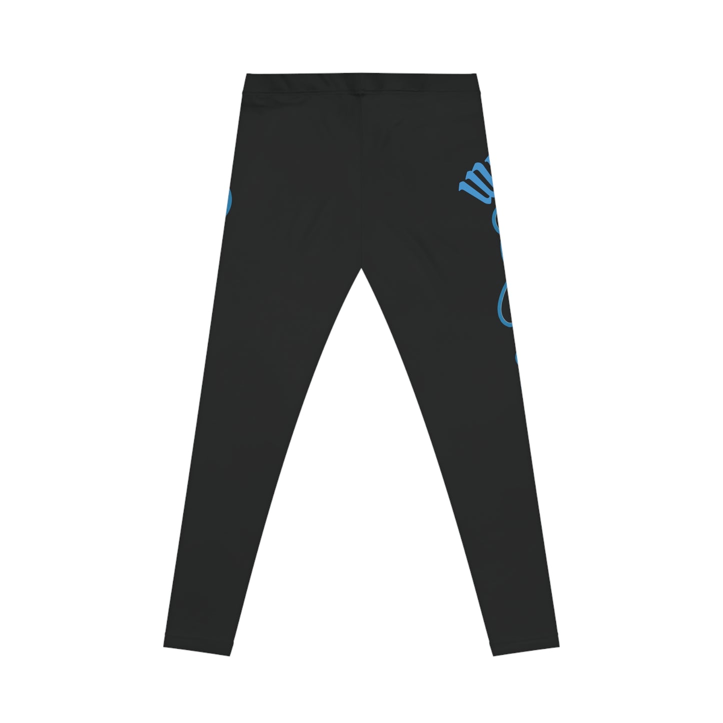"Wicked Way" Deady Bears Black & Carolina Blue Women's Casual Leggings