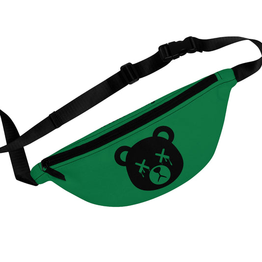 Green "Wicked Way" Dead Bear Head Fanny Pack