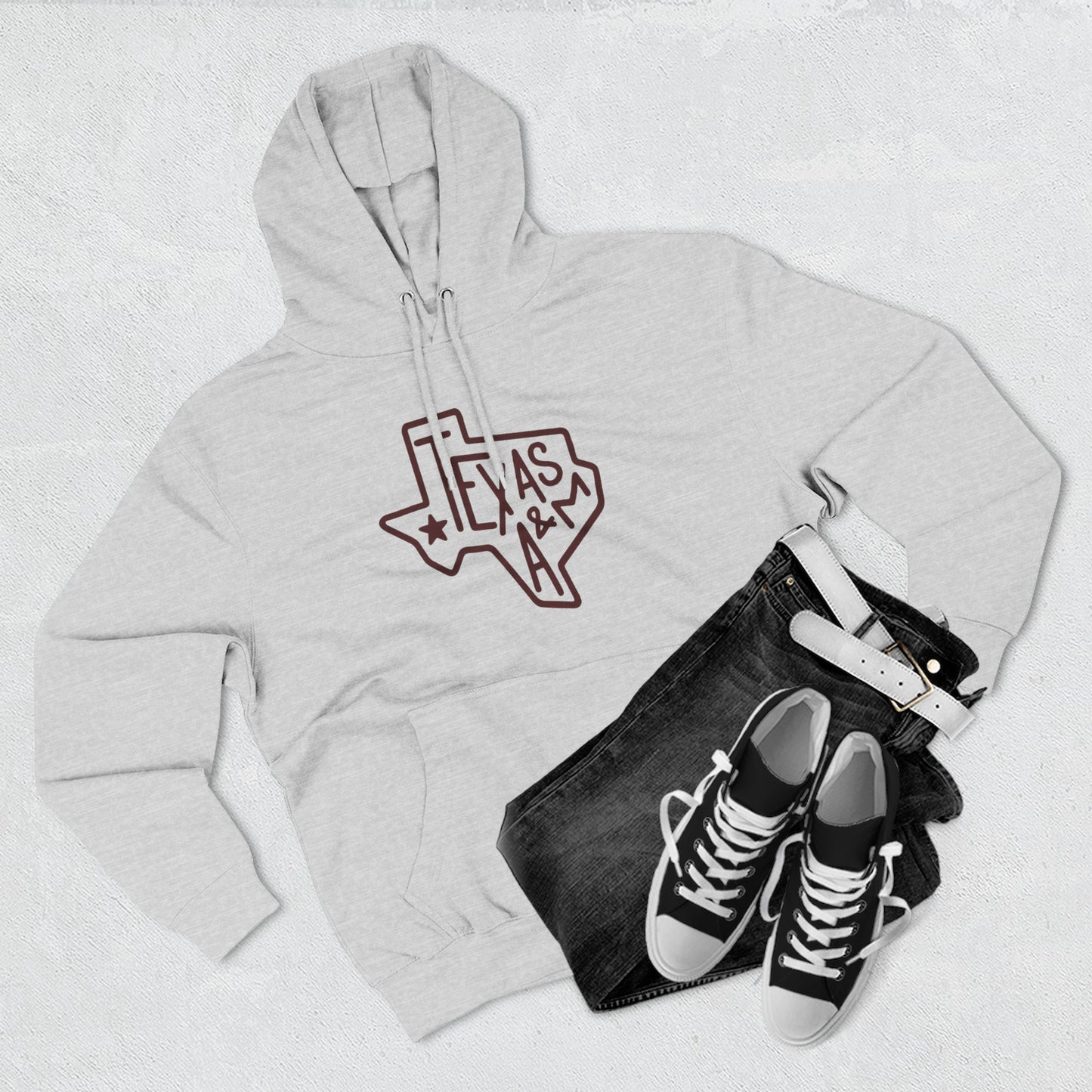 'Texas A&M State of Texas' Three-Panel Fleece Hoodie