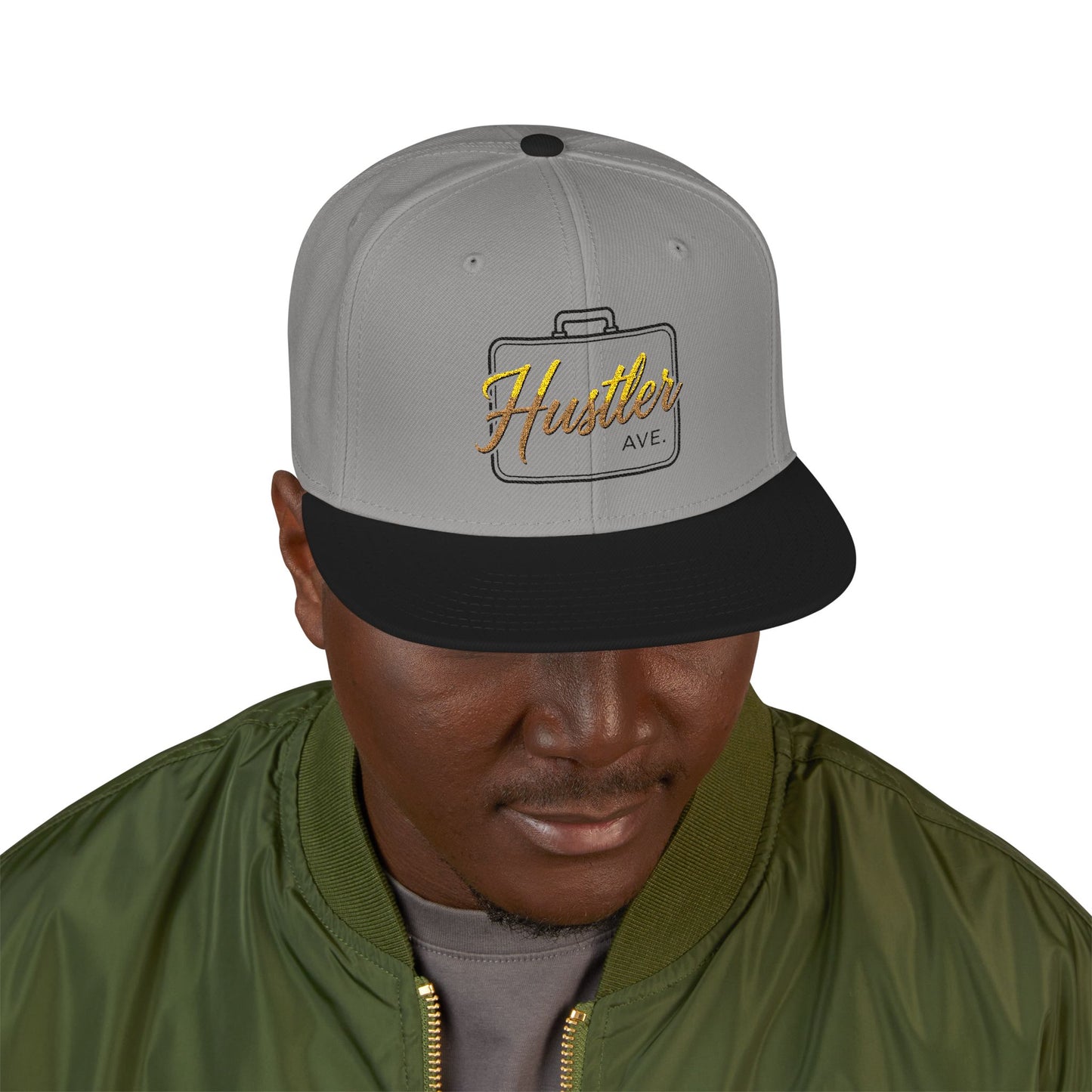 Base "Hustler Ave" All Business Gold Briefcase Snapback